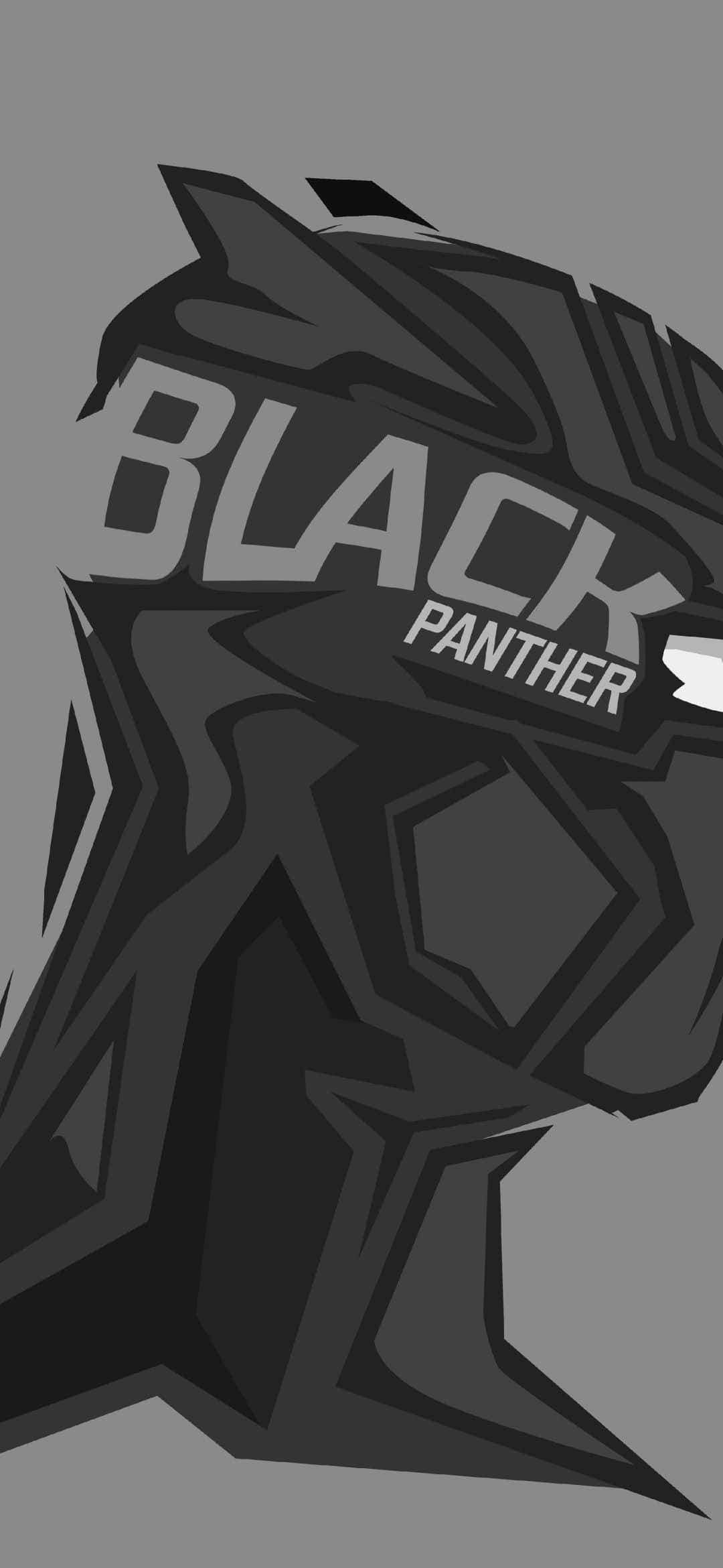 1080x2340 4K Svart Panter Monokrom Digital Kunst Bakgrunner