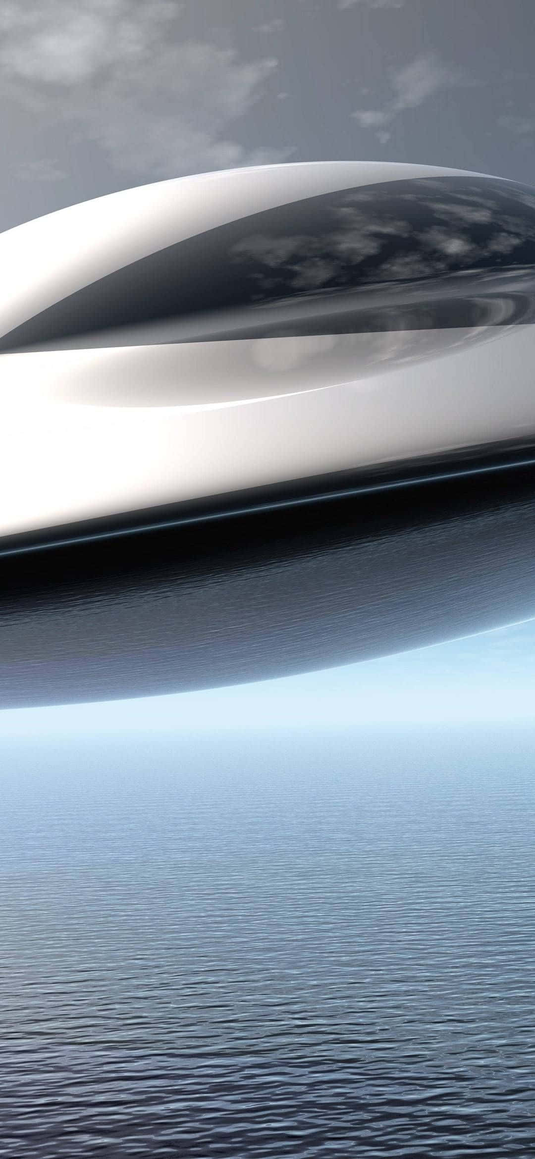 1080x2340 4K UFO-romskip nærbilde digital kunst Bakgrunner