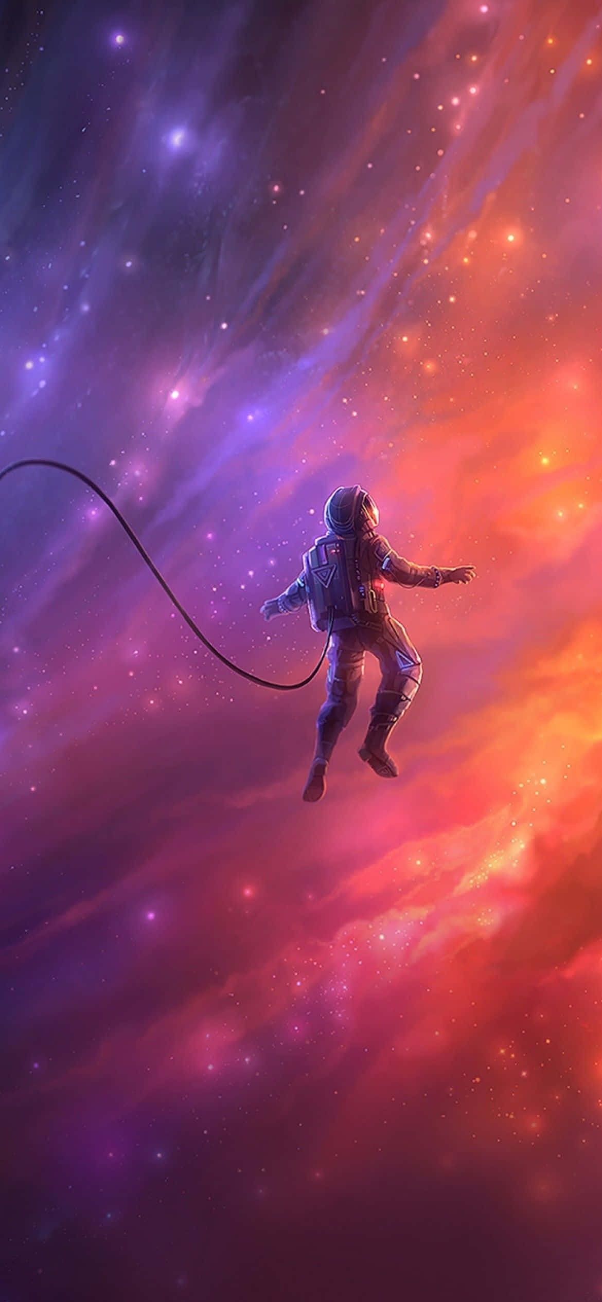 1170x2532 Astronaut i verdensrommet Bakgrunner