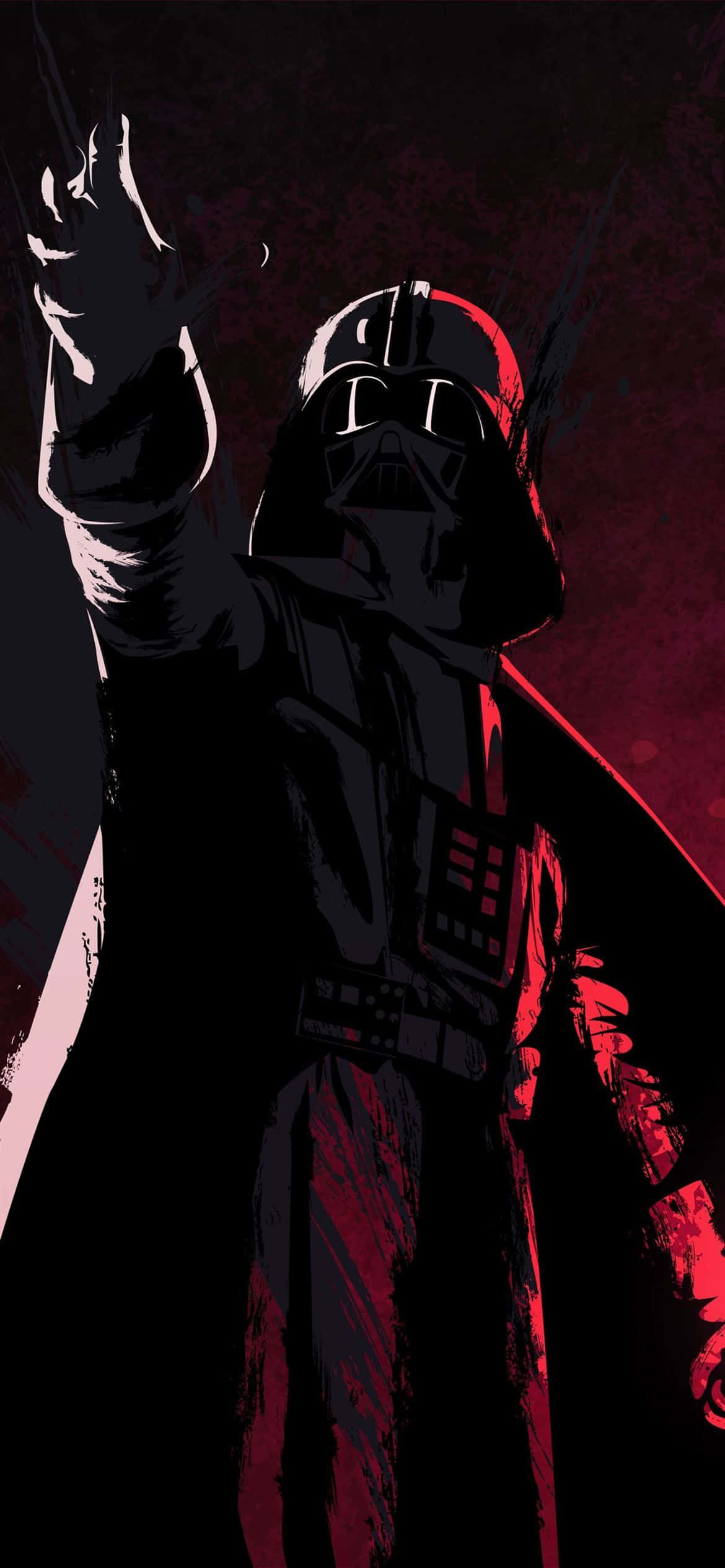 1170x2532 Darth Vader Silhuett Bakgrunner