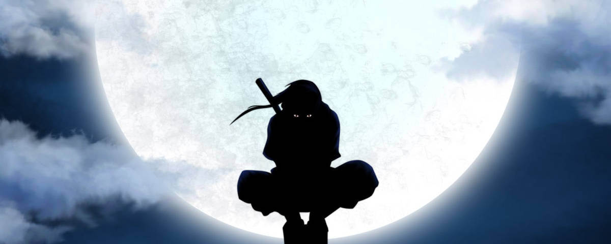 1200x480 Itachi Uchiha Silhuett Bakgrunner