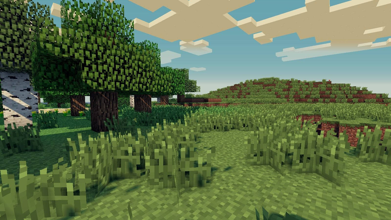 1280x720 Minecraft Grønt Eng Bakgrunner