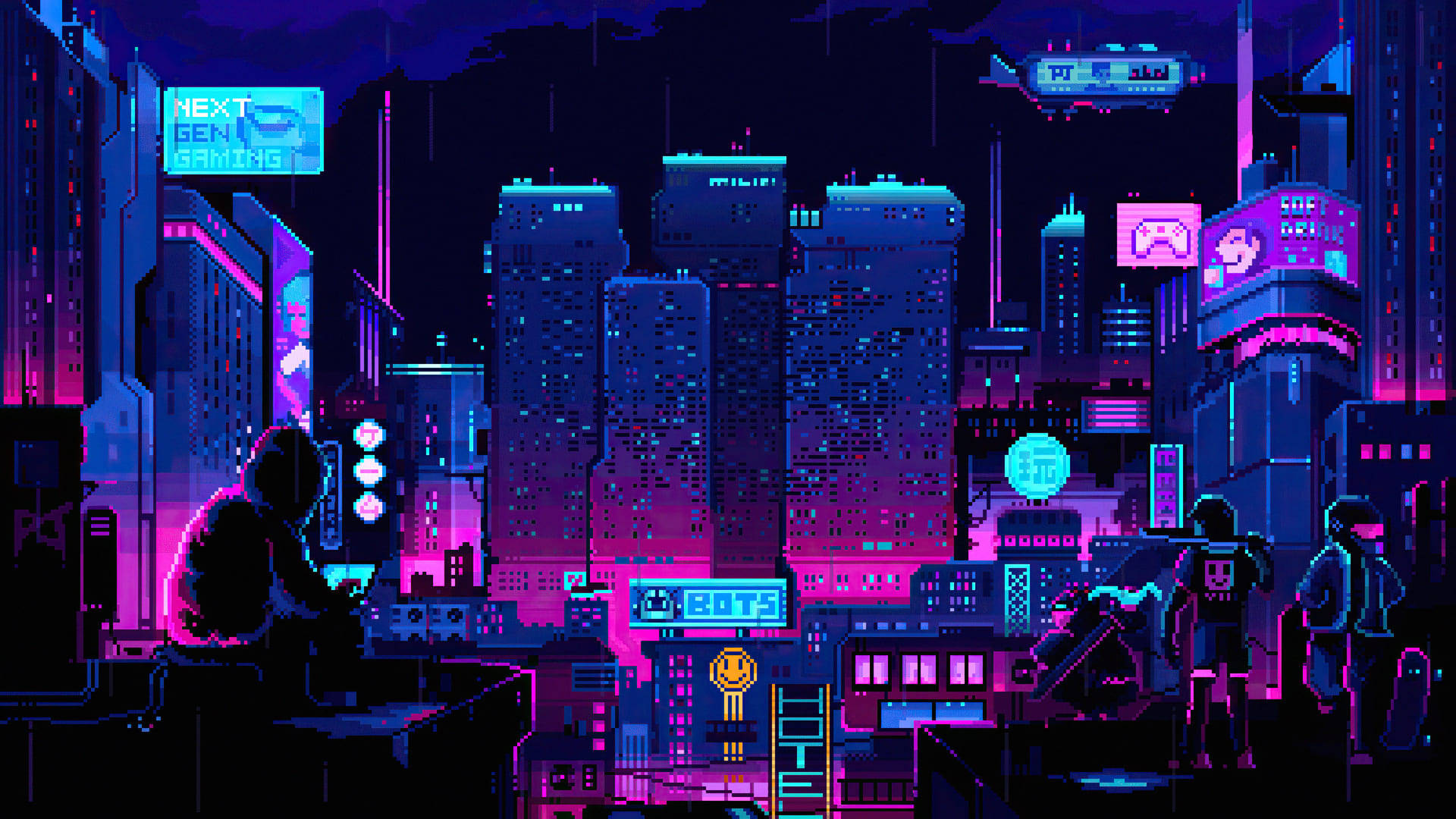 1920 X 1080 Gaming Cyberpunk By Bakgrunner