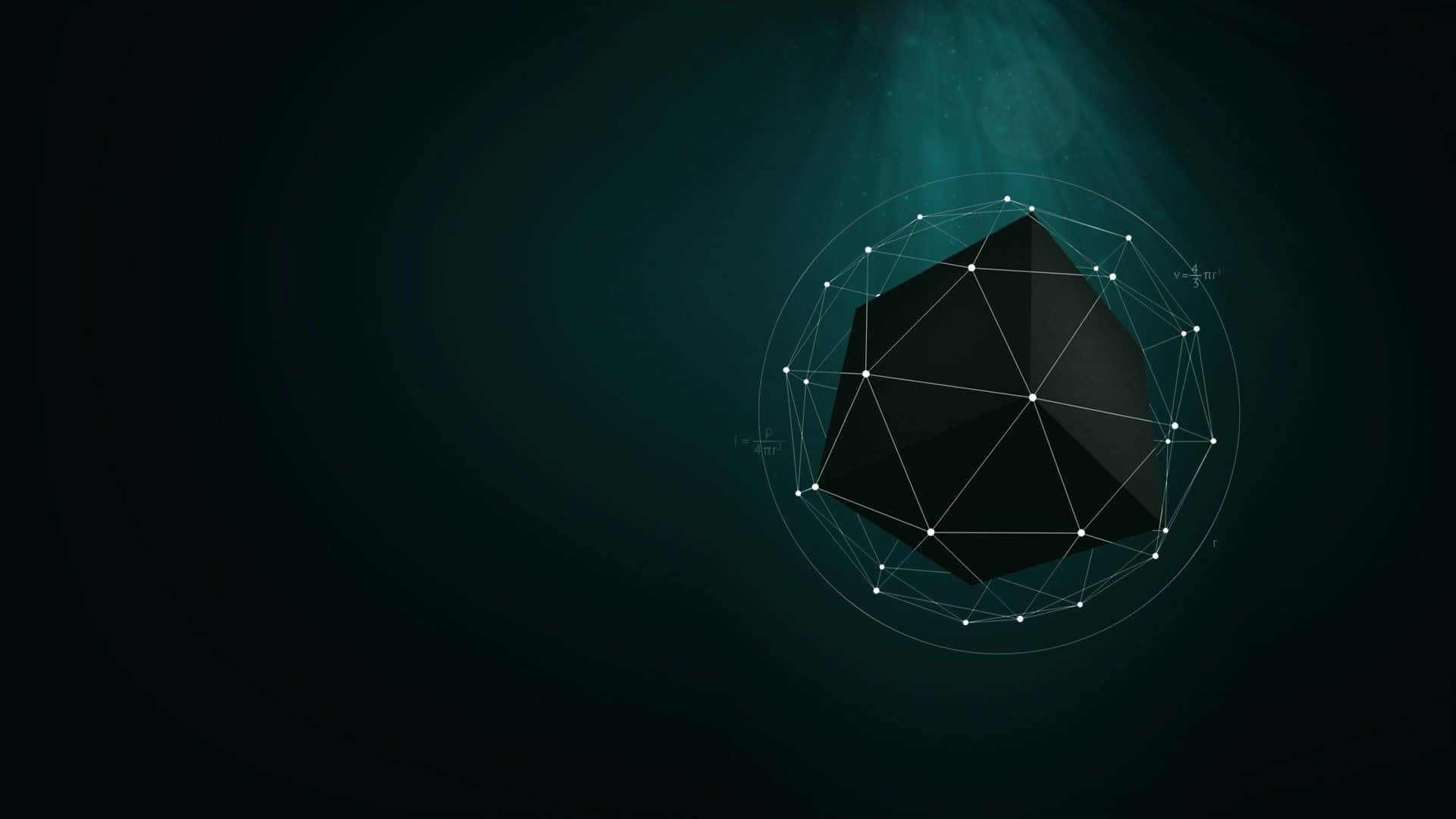1920 X 1080 Minimalistisk Svart Kube Bakgrunner