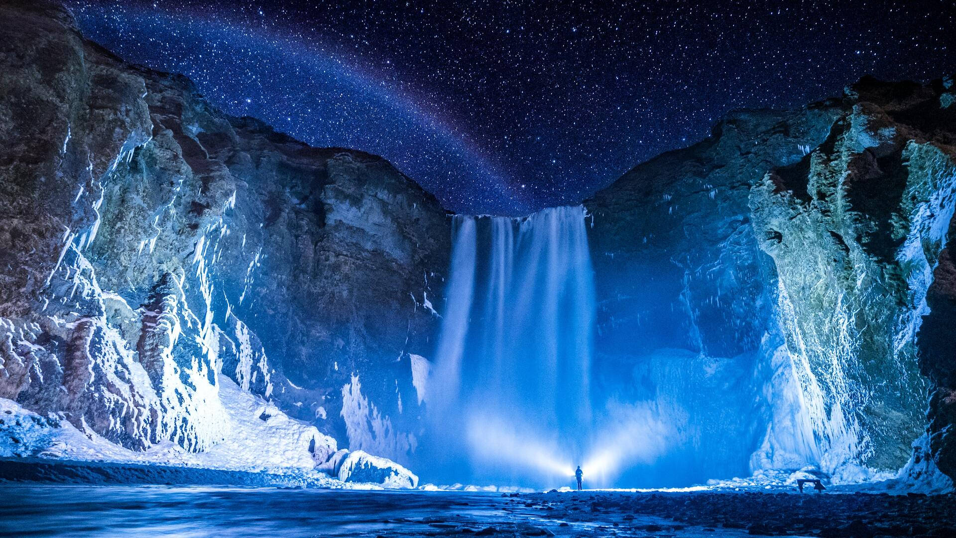 1920x1080 HD Skógafoss-fossen Bakgrunner