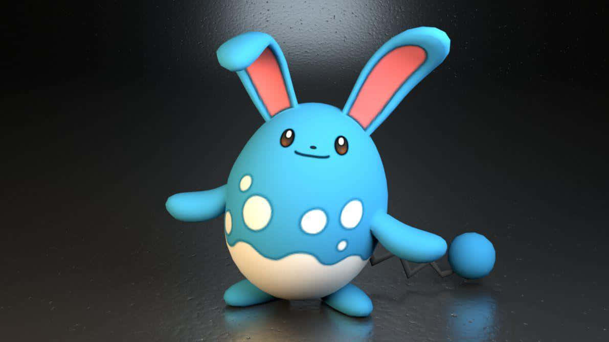 3D Azumarill svart bakgrunn Bakgrunner