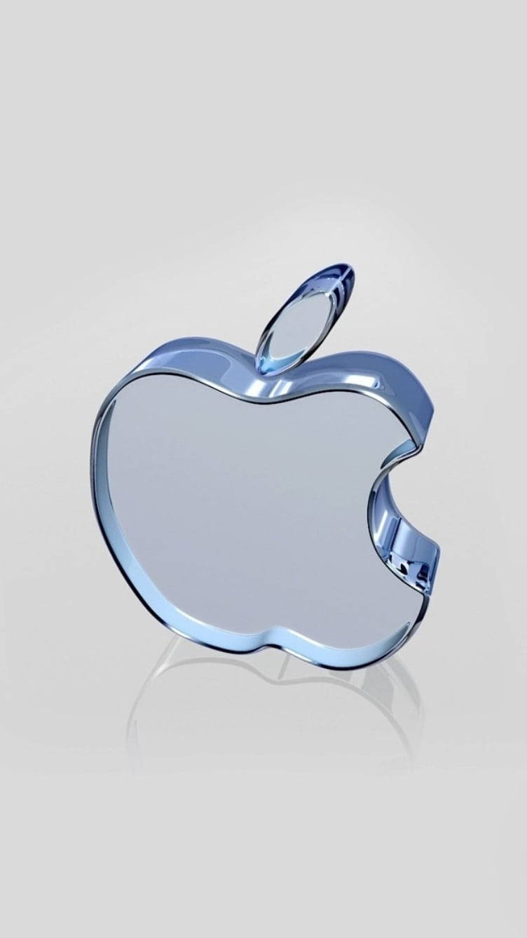 3D glass Apple-logo iPhone Bakgrunner
