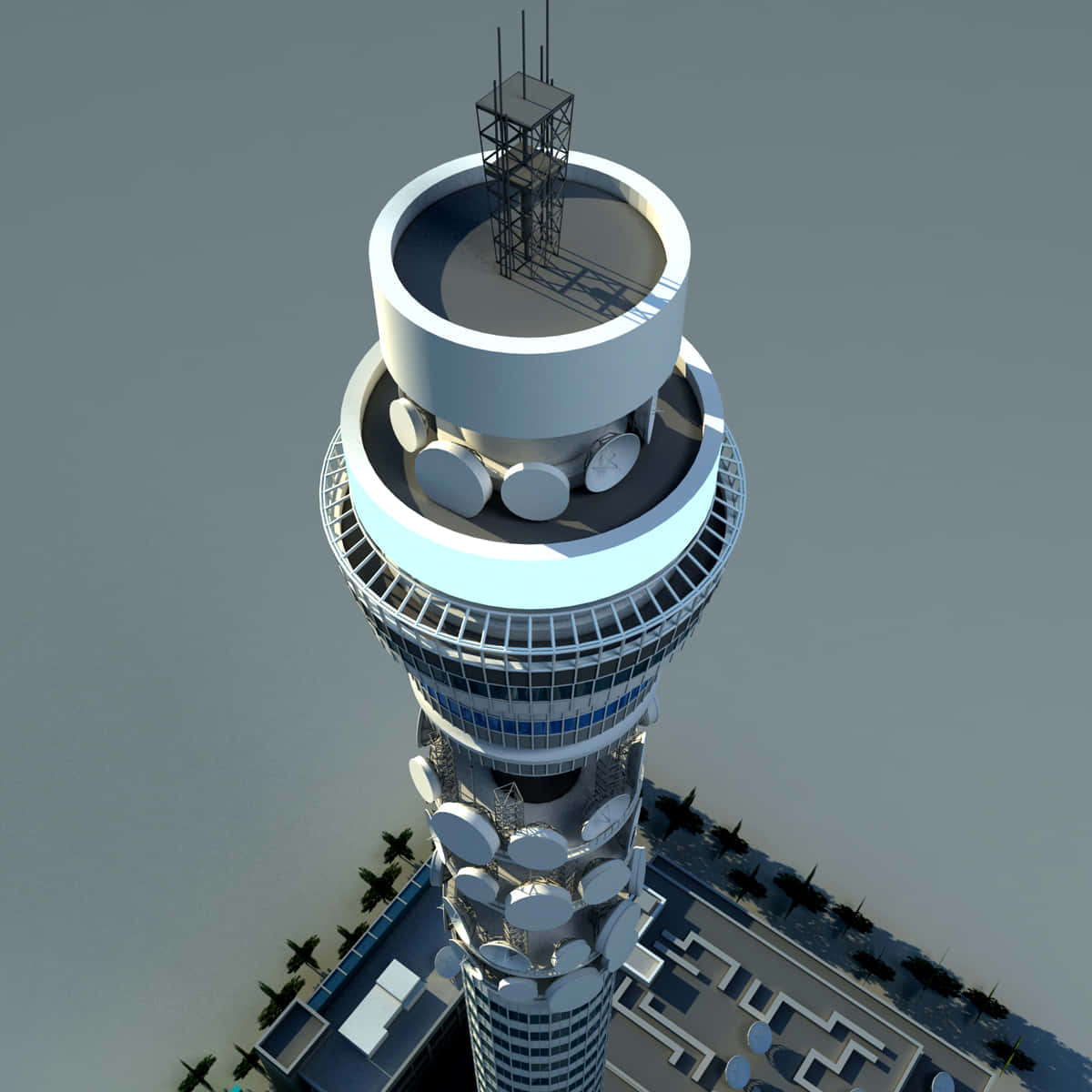 3D-modell av BT Tower Bakgrunner