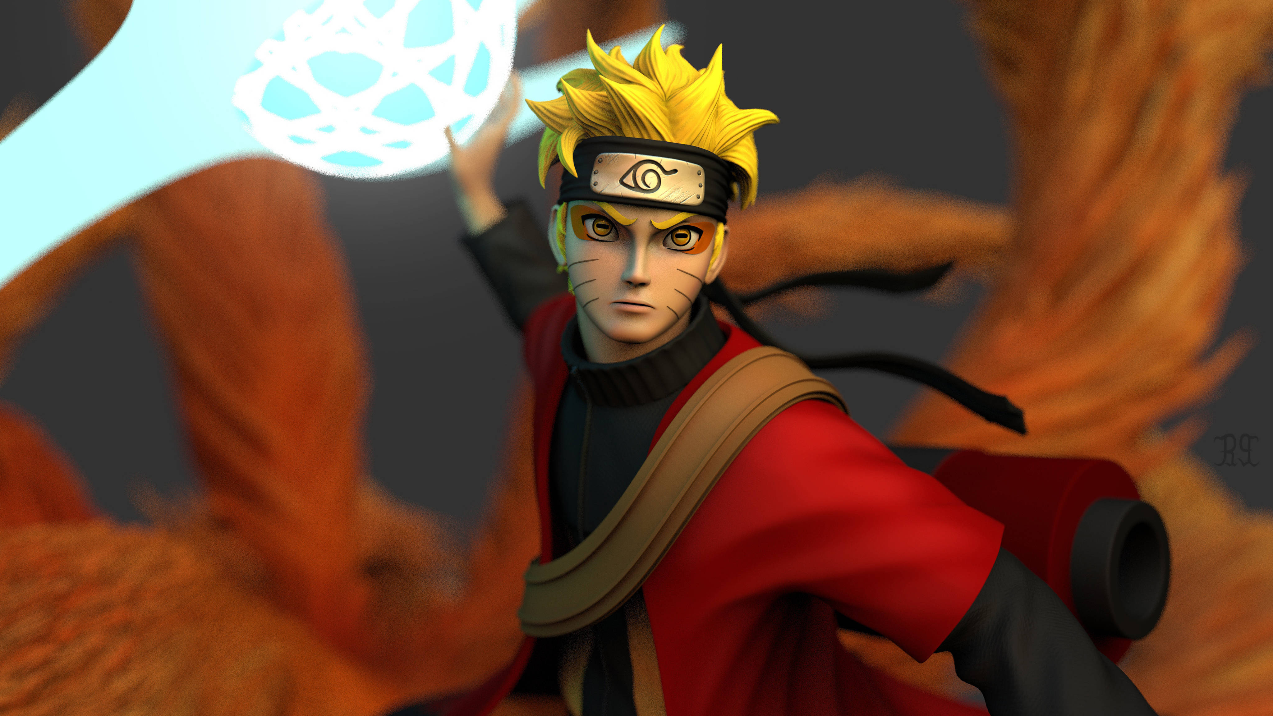3D Naruto 4K Visemodus Bakgrunner