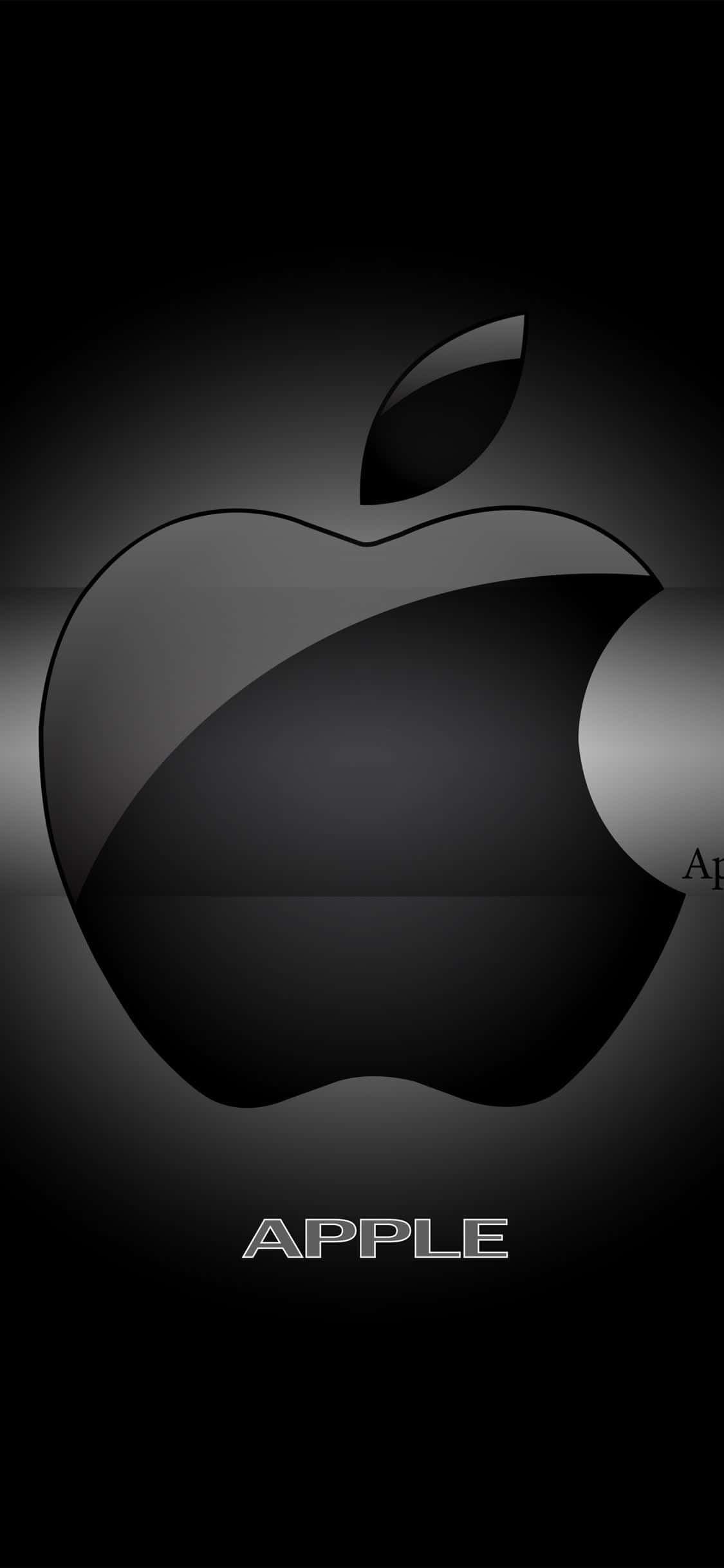 3D Pixel 3 Svart Apple-logo Bakgrunn Bakgrunner