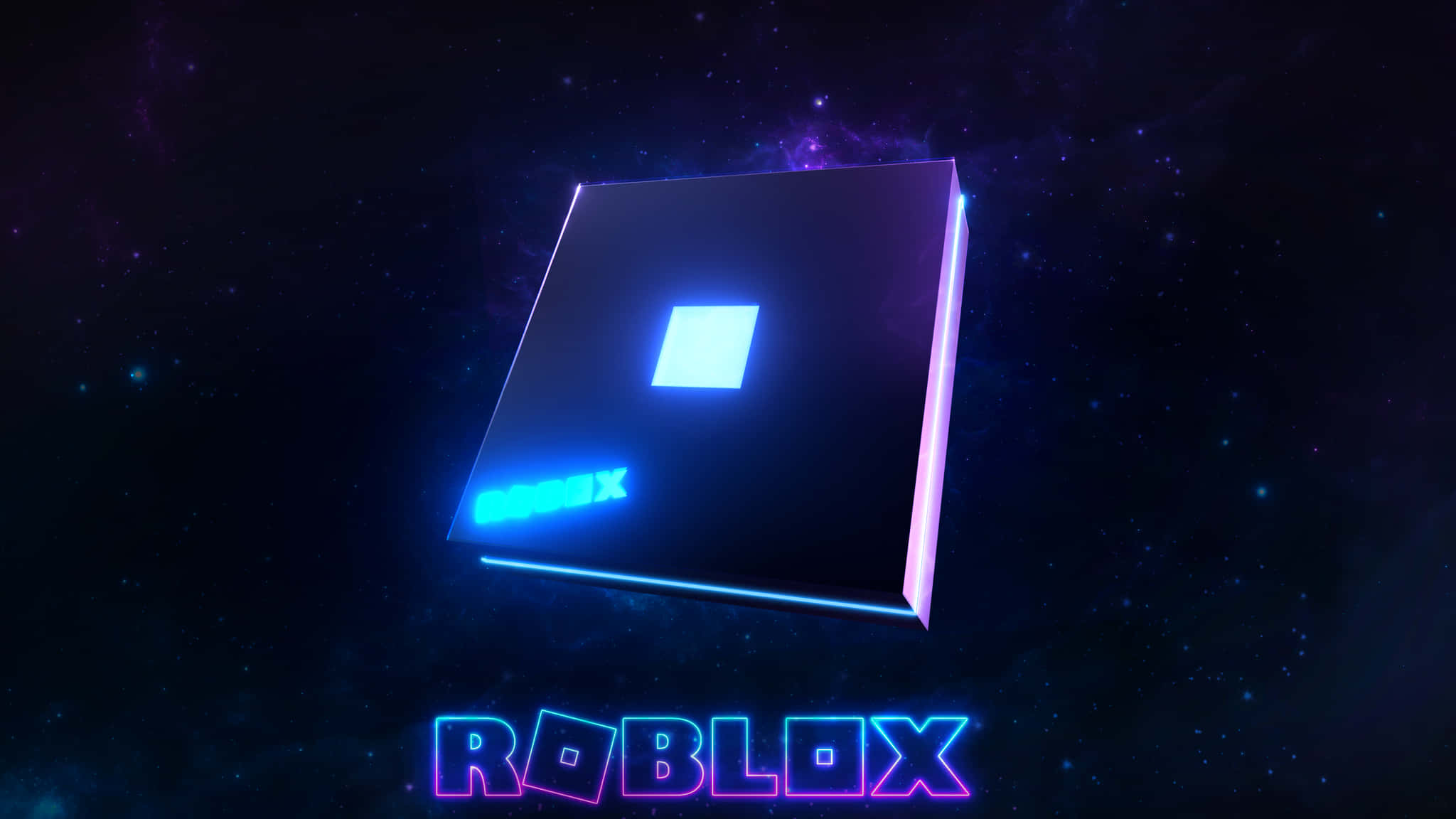 3D Roblox Blå og Lilla Bakgrunner