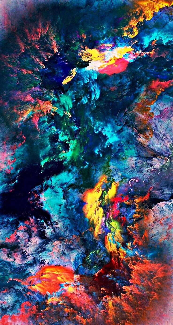 3D Telefon Eksplosjon av Farger Abstrakt Kunst Bakgrunner
