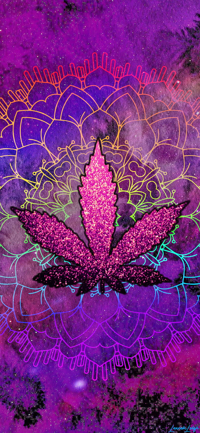 420 Lilla Glitter-Urt Bakgrunner