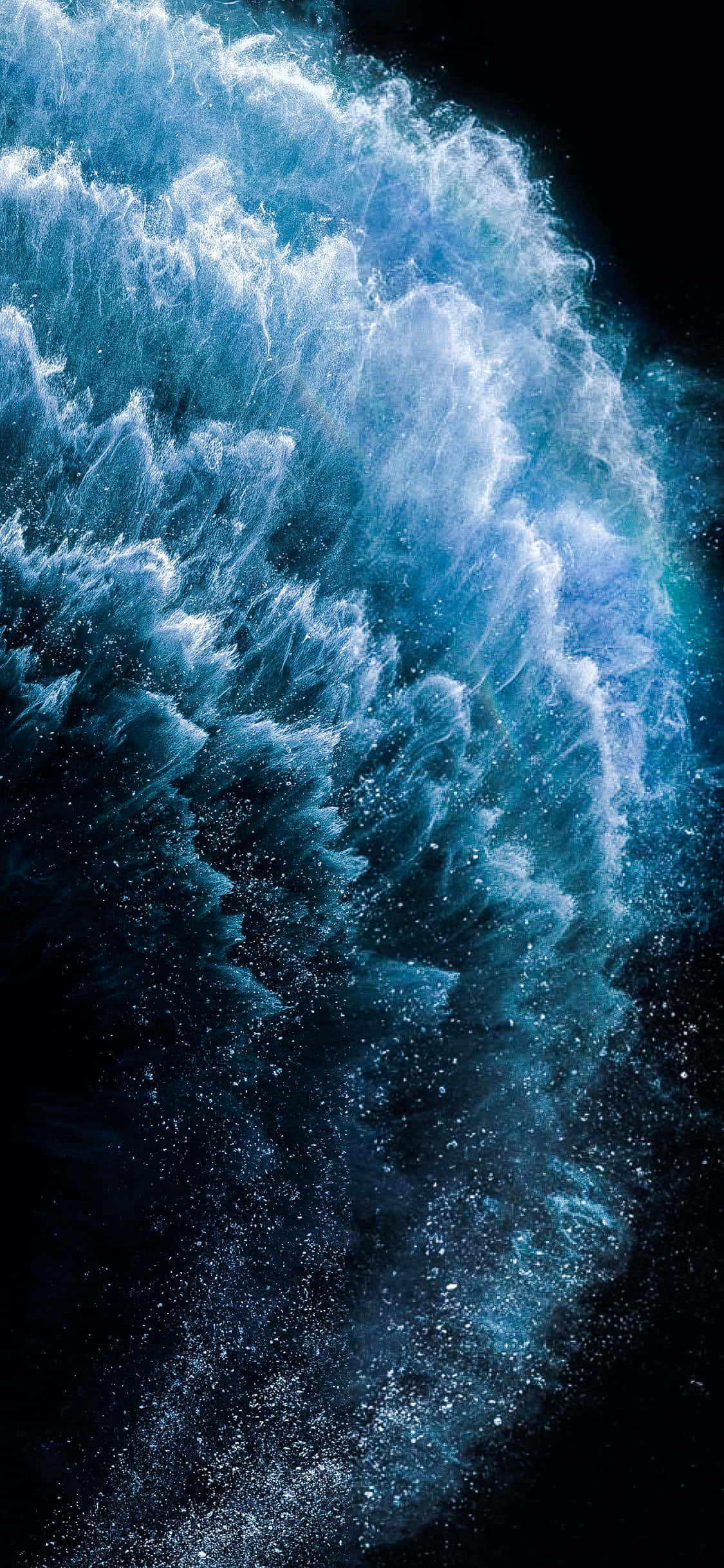 4K AMOLED Bakgrunn Knusende Bølger Tekstur Bakgrunner