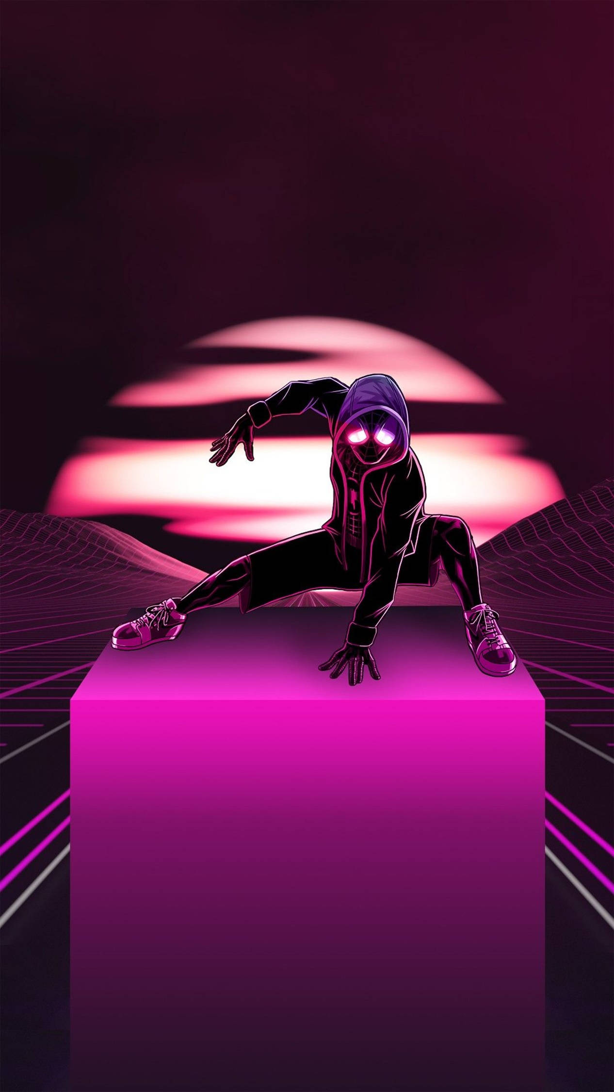 4K Android Rosa Spiderman Bakgrunner