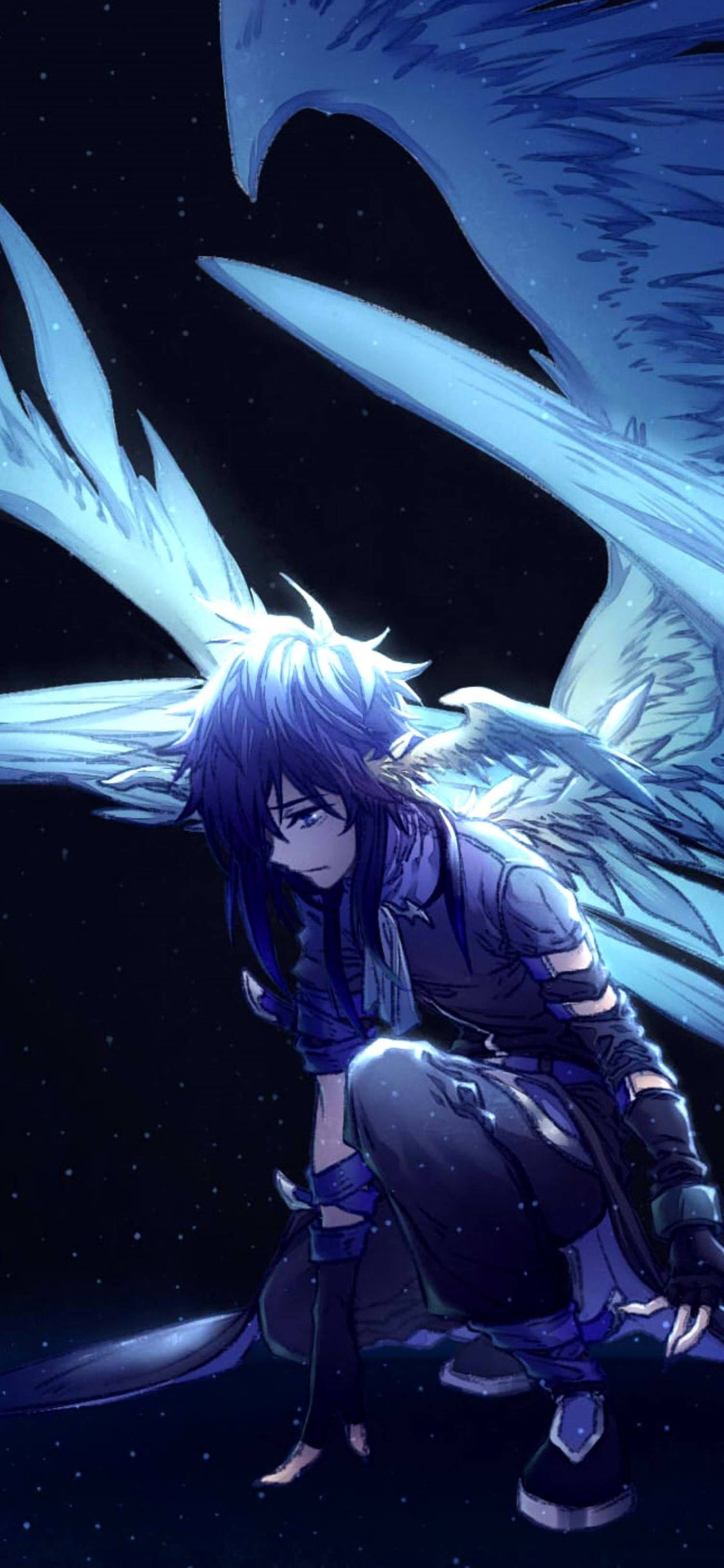 4K Anime iPhone Grunge Engel Gutt Bakgrunner