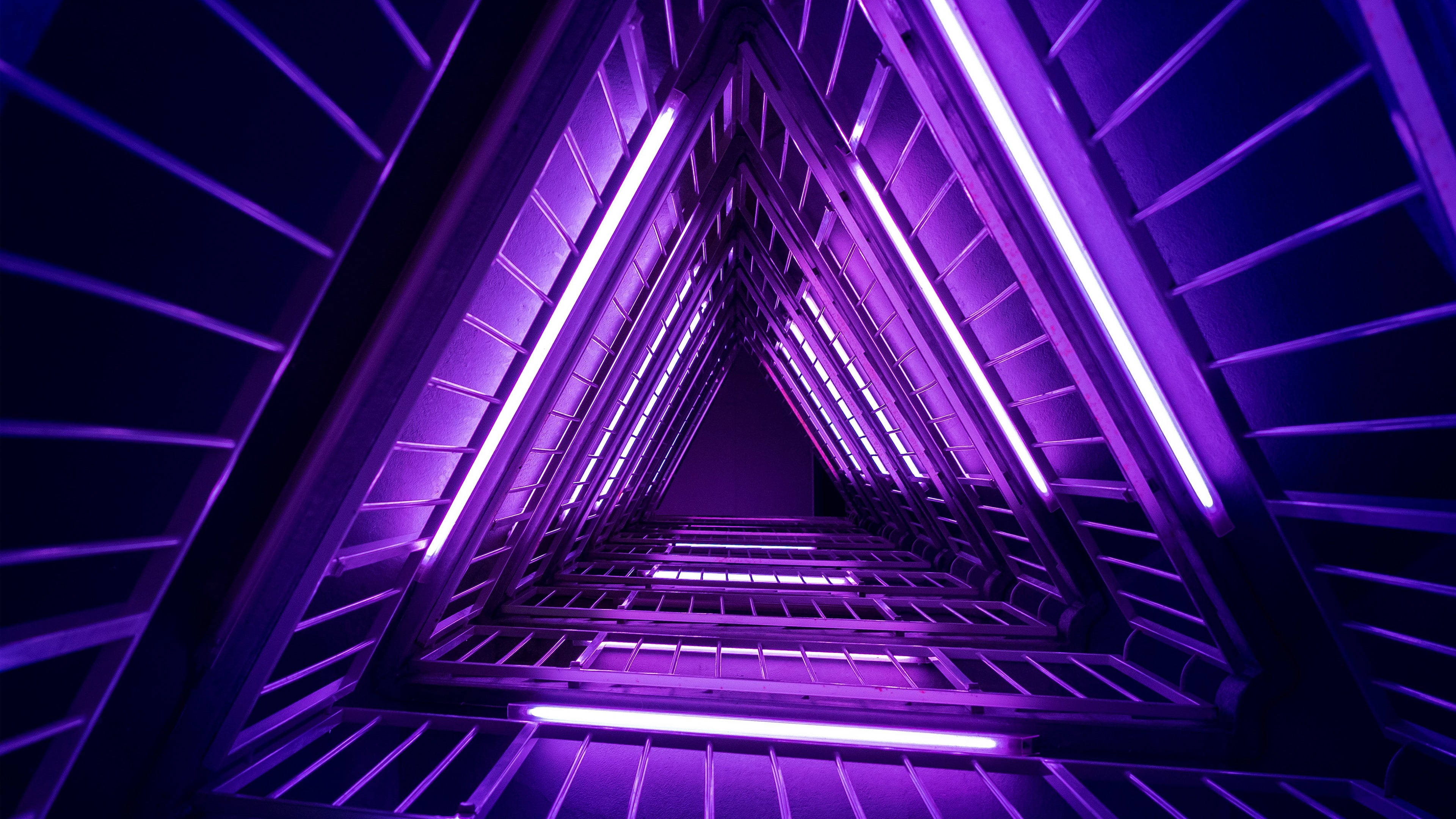 4K Arkitektur Triangeltunnel Bakgrunner