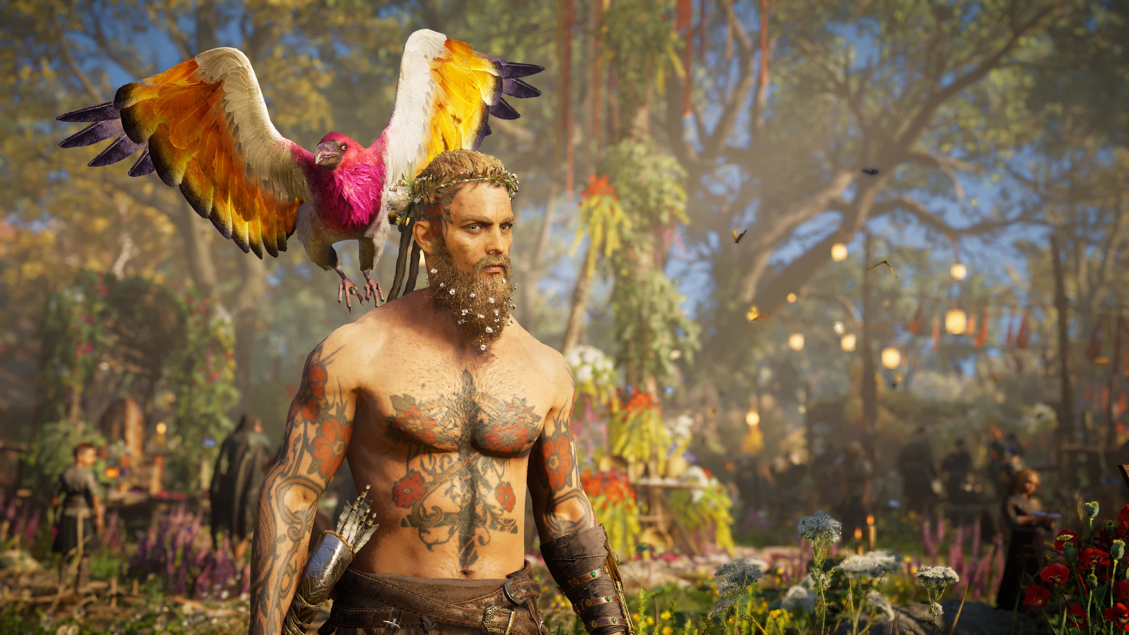4K Assassin's Creed Valhalla Bakgrunn Ostara Festival Bakgrunner