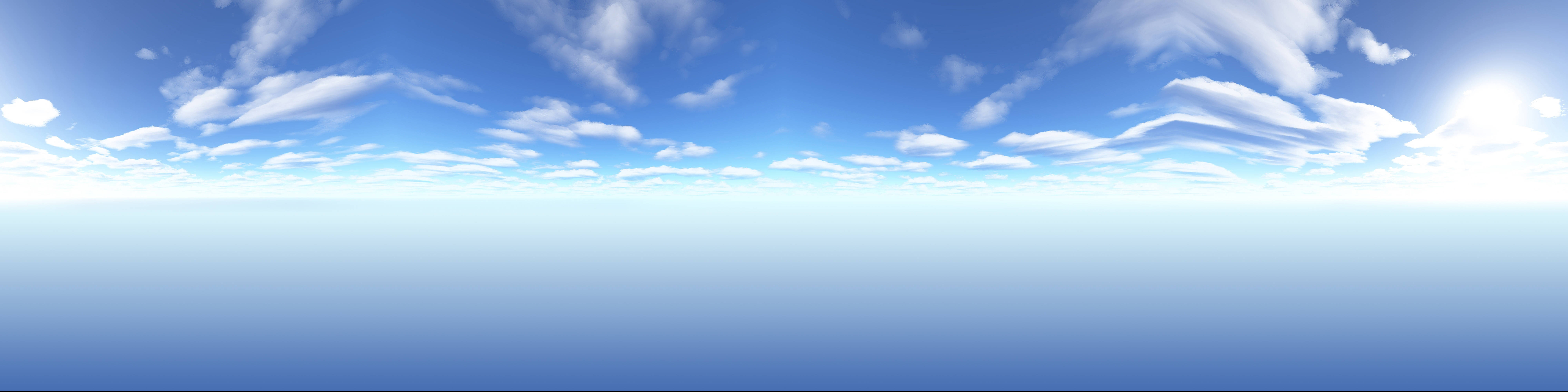 4K Dobbel skjerm blå himmel Bakgrunner