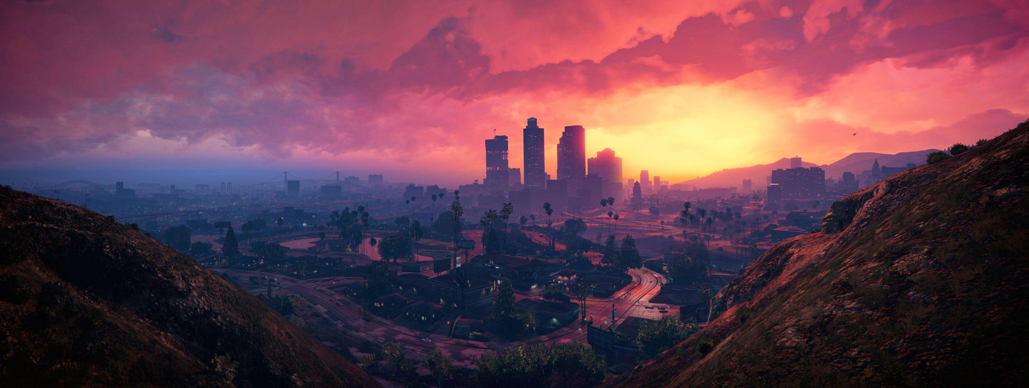4K GTA 5 Los Santos bysilhuett Bakgrunner