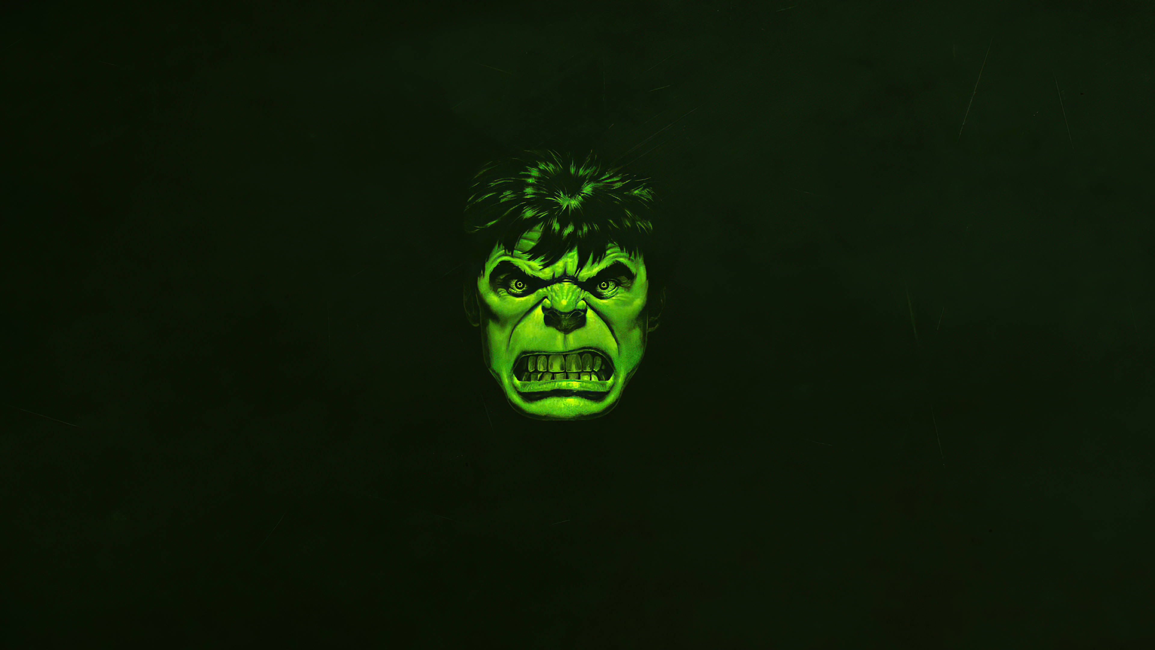 4K Hulk Grønn Minimalistisk Bakgrunner