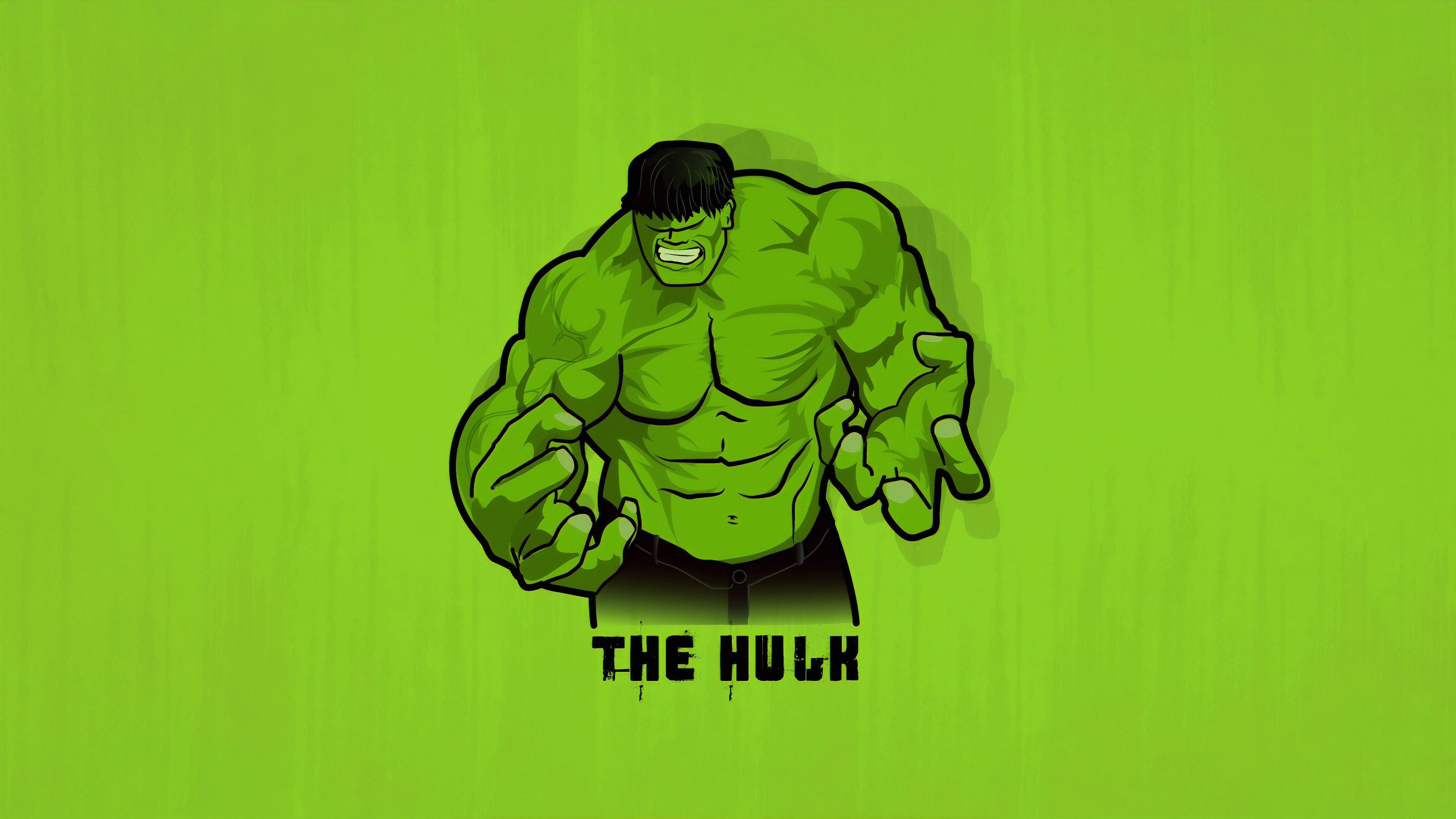 4K Hulk Smash Minimalistisk Bakgrunner