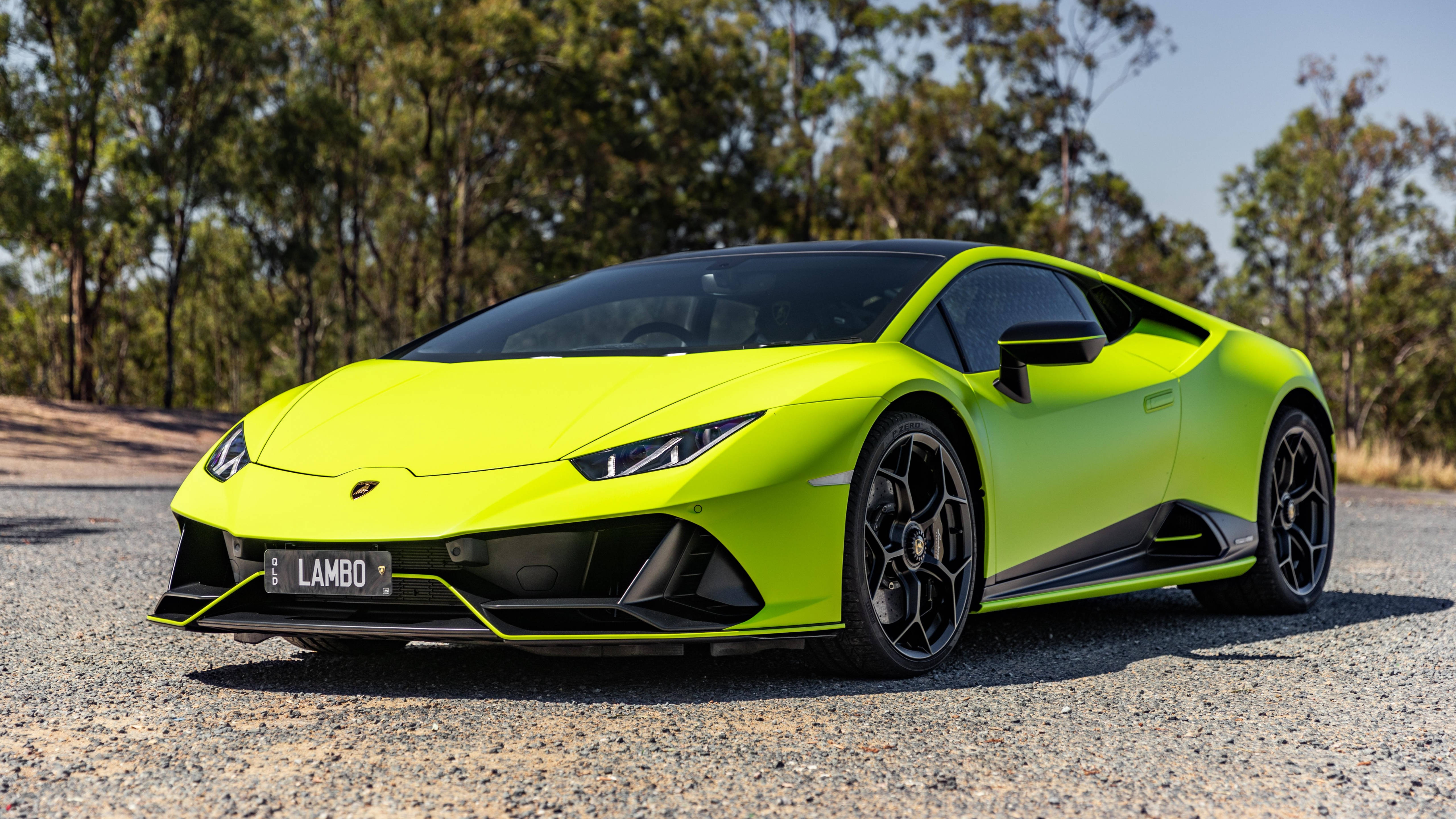 4K Laptop Bil Verde Shock Lamborghini Bakgrunner