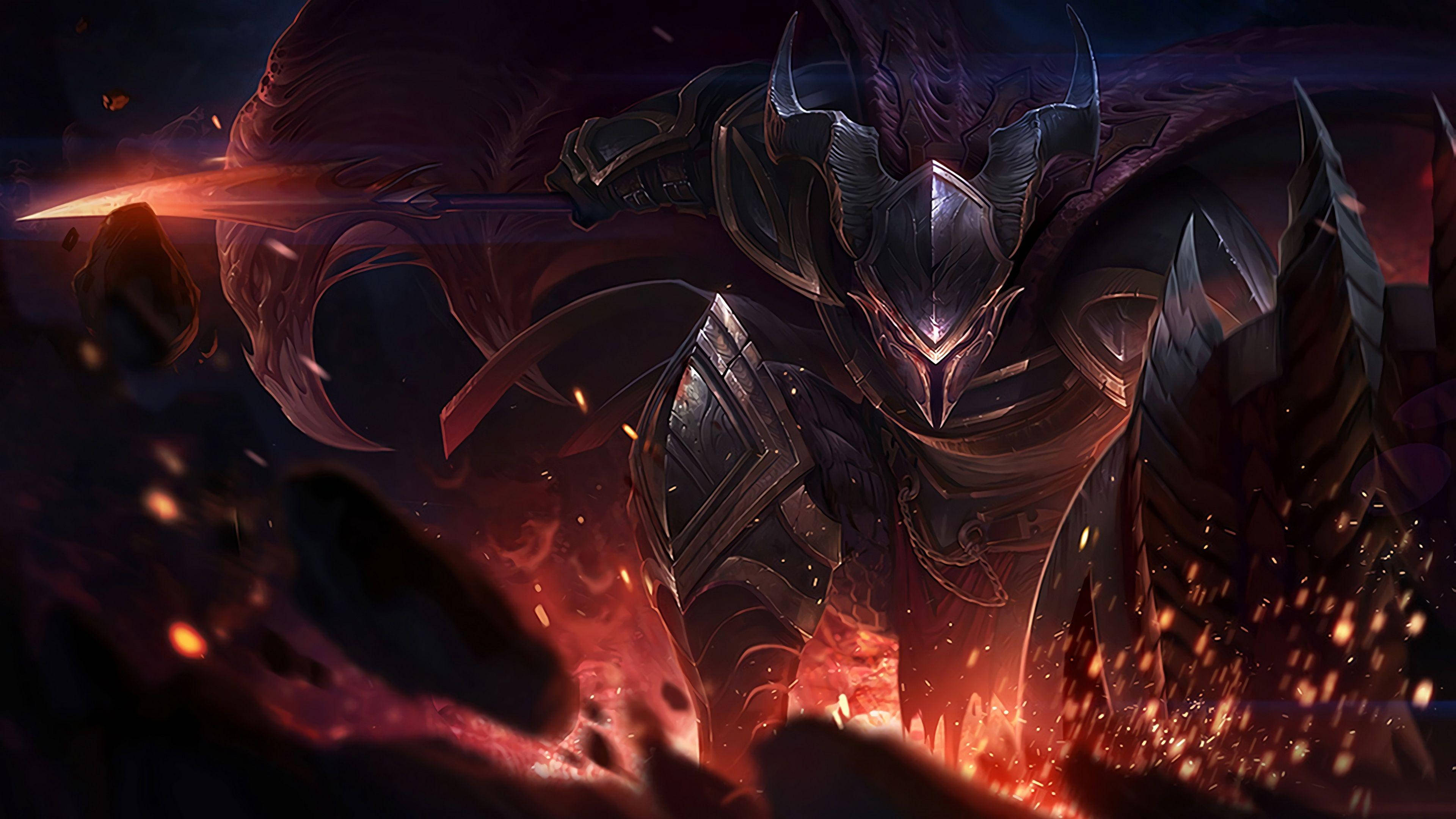 4K LOL Pantheon Ildfull Bakgrunner