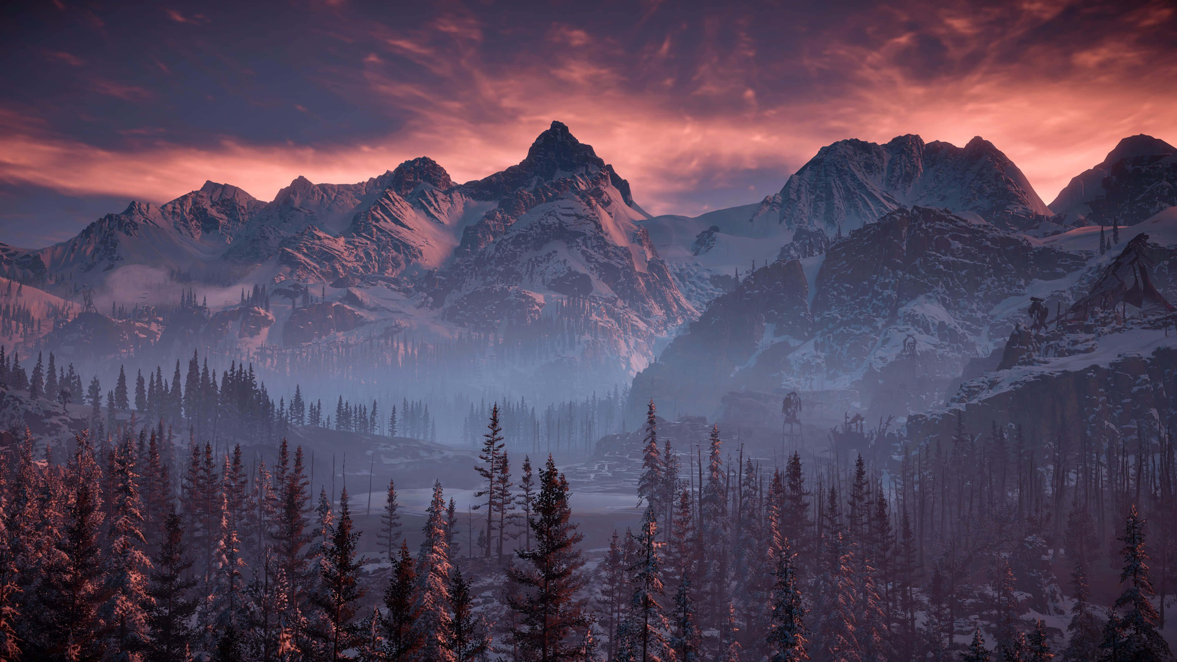 4K Majestetiske Fjellkjeder Bakgrunner