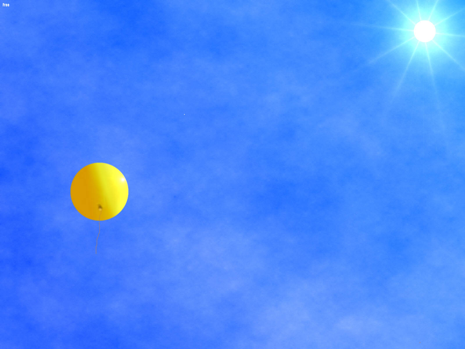 4K Natur Gul Ballong Bakgrunner