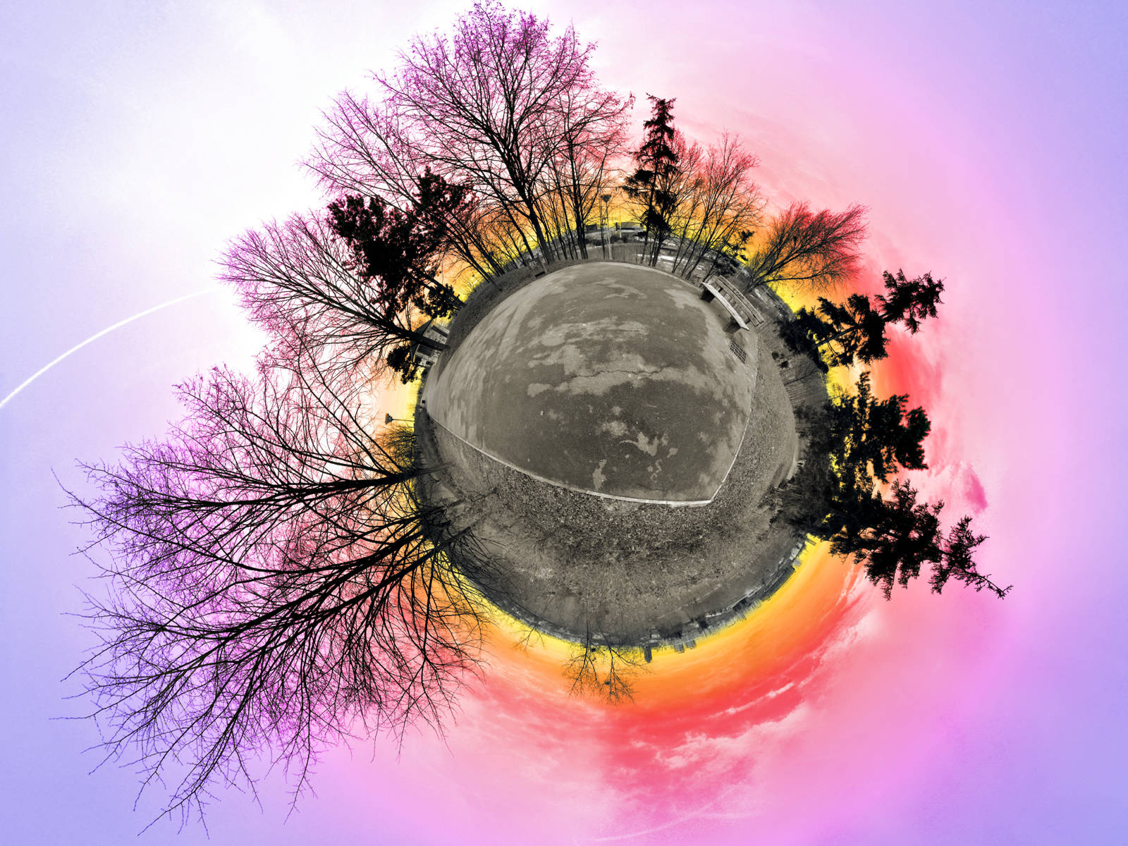 4K Natur Rosa Himmel Bakgrunner