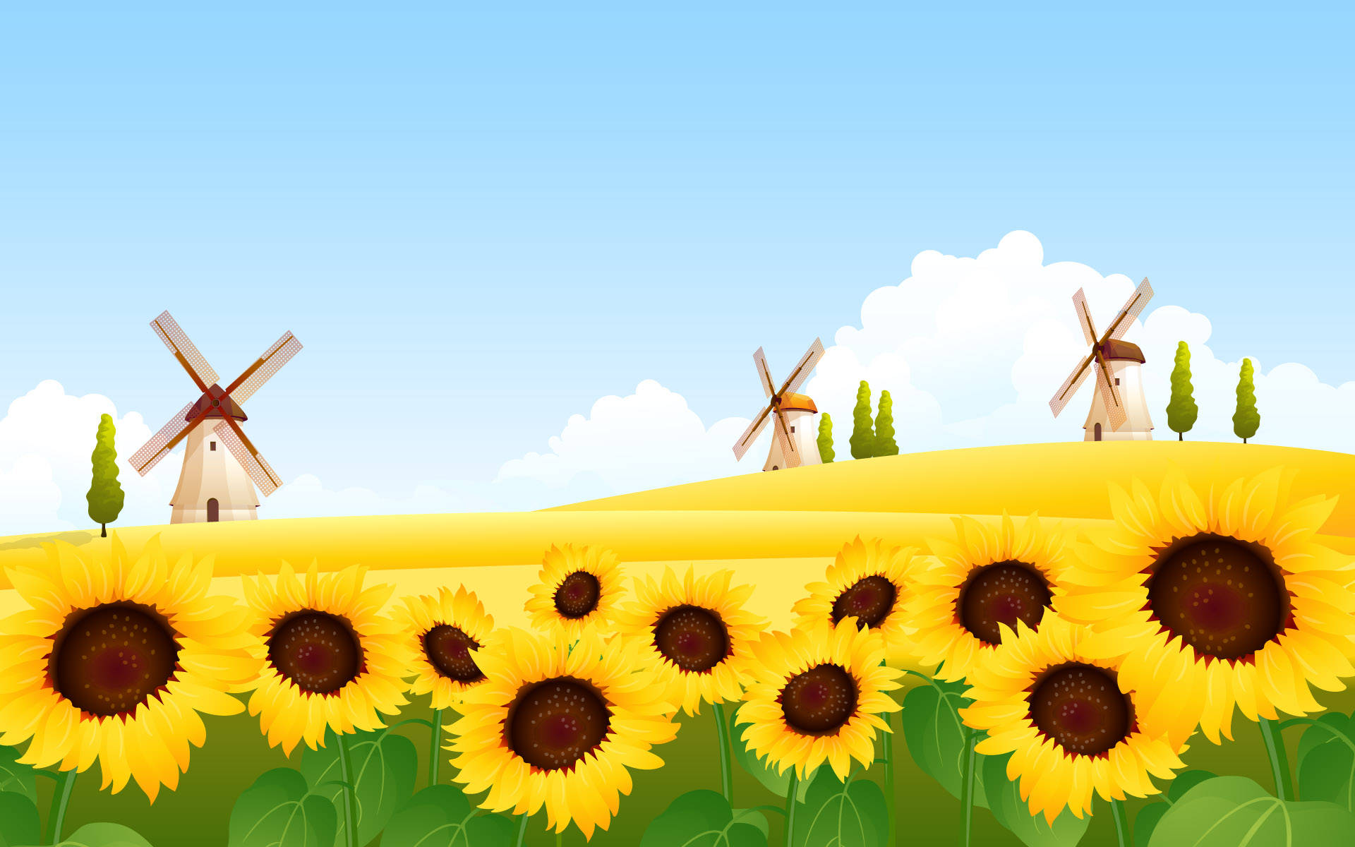 4K Natur Solsikker Bakgrunner