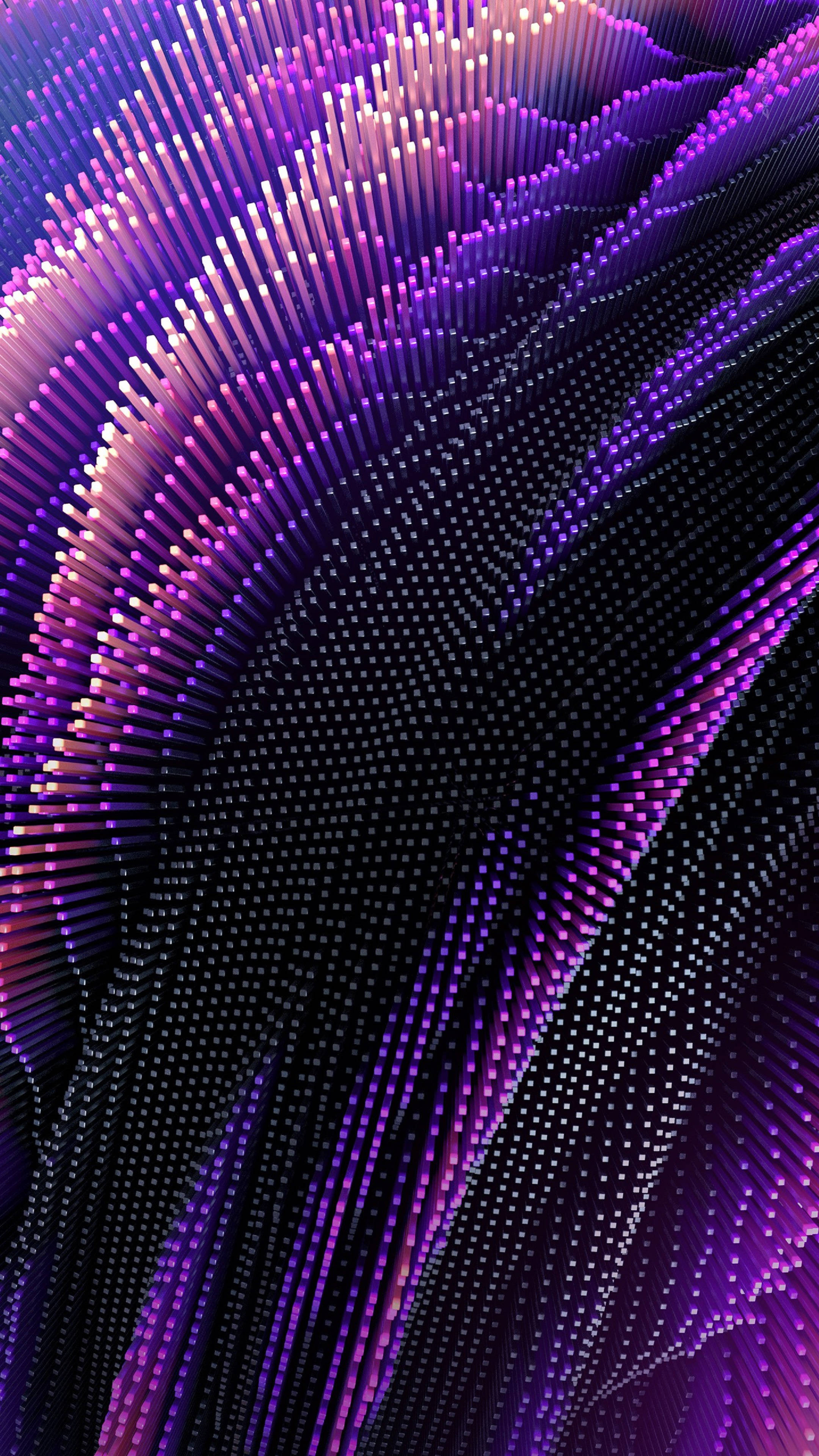 4K Neon iPhone Abstrakte Staver Bakgrunner