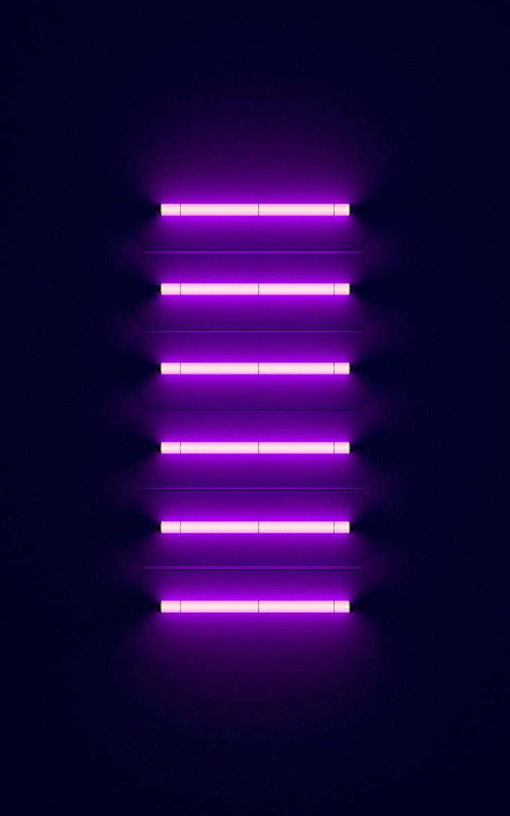 4K Neon iPhone Lilla Lysstenger Bakgrunner