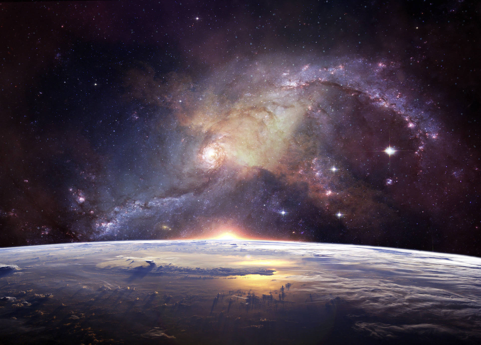 4k Romgalakse og univers bakgrunnsbilde
