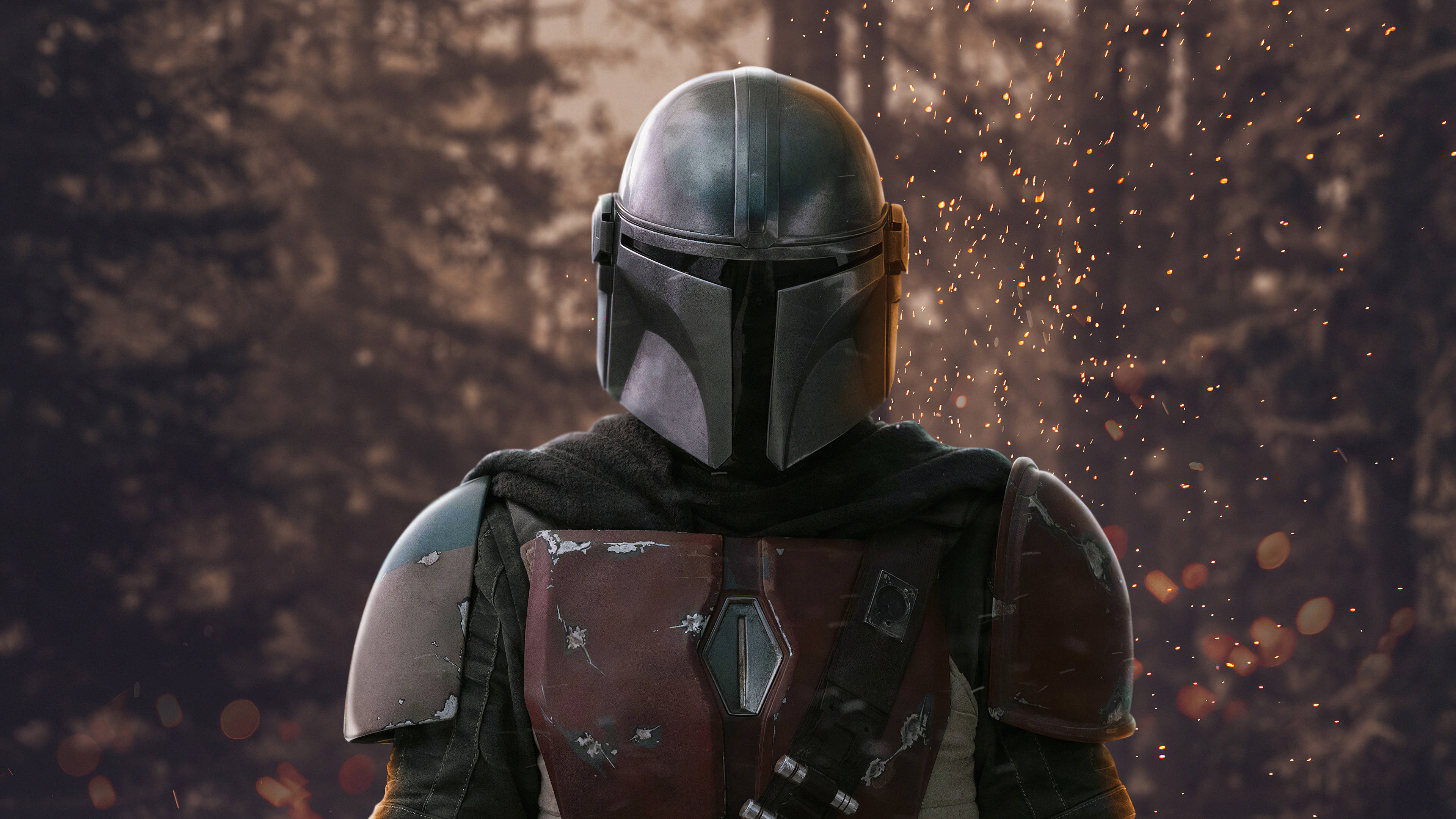 4K The Mandalorian Boba Fett I Mørk Skog Bakgrunner