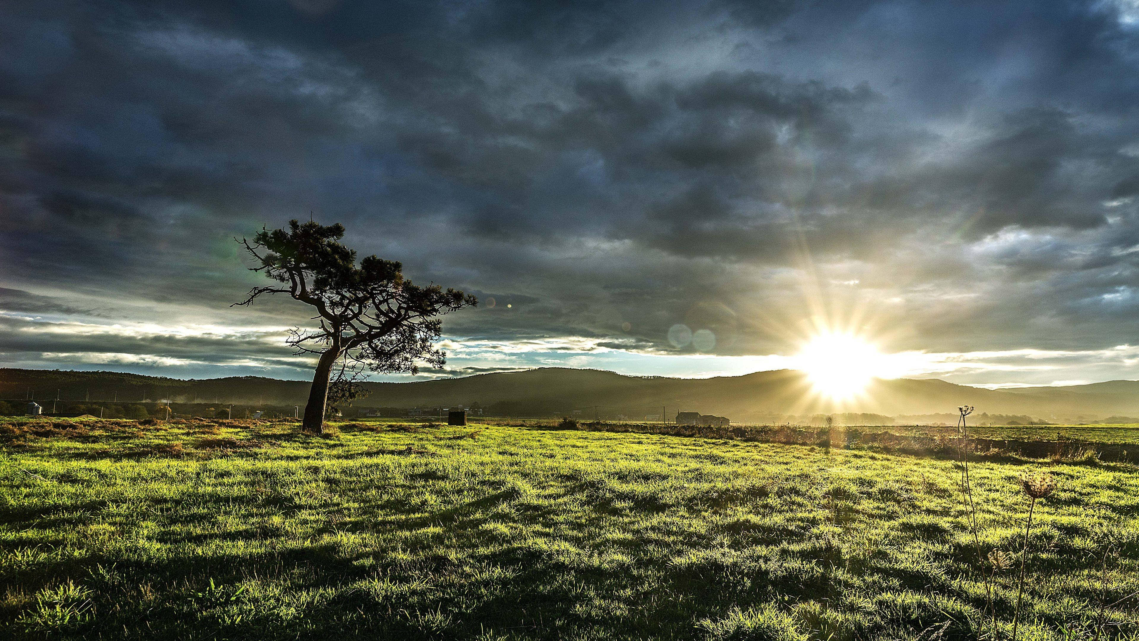 4K Ultra HD 2160p solnedgang Bakgrunner