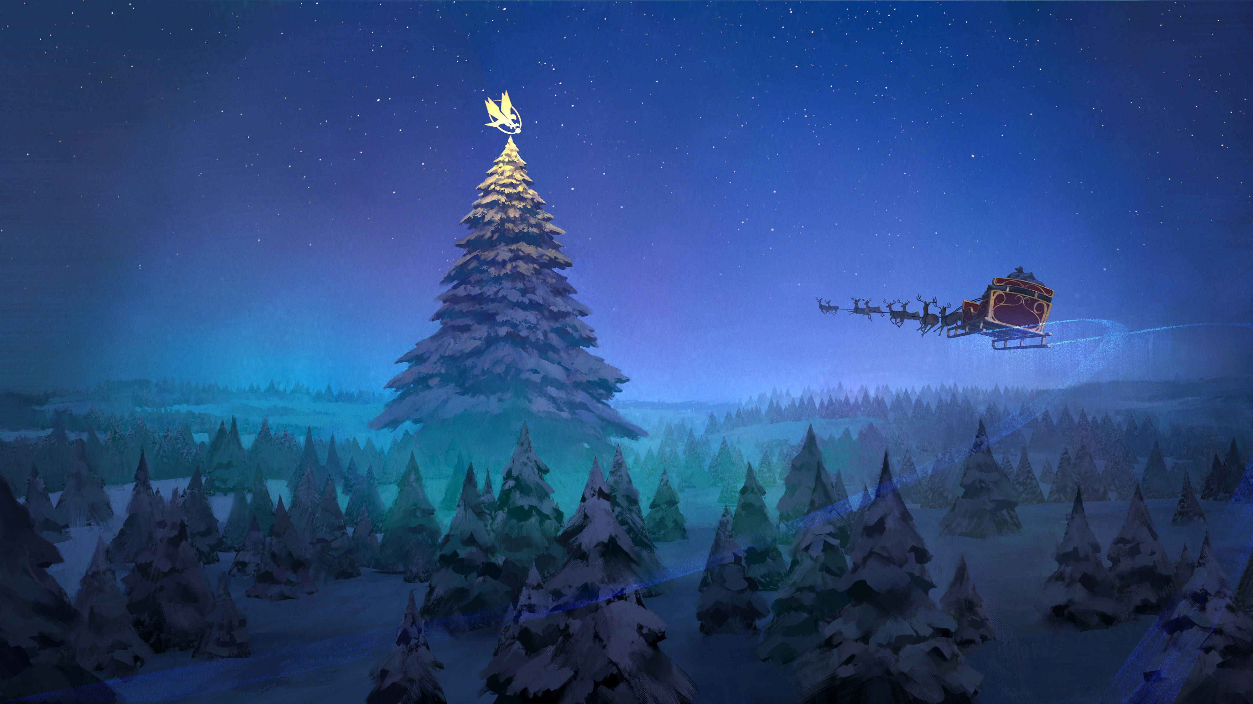 4K Ultra HD Julemannen Santa Claus Bakgrunner