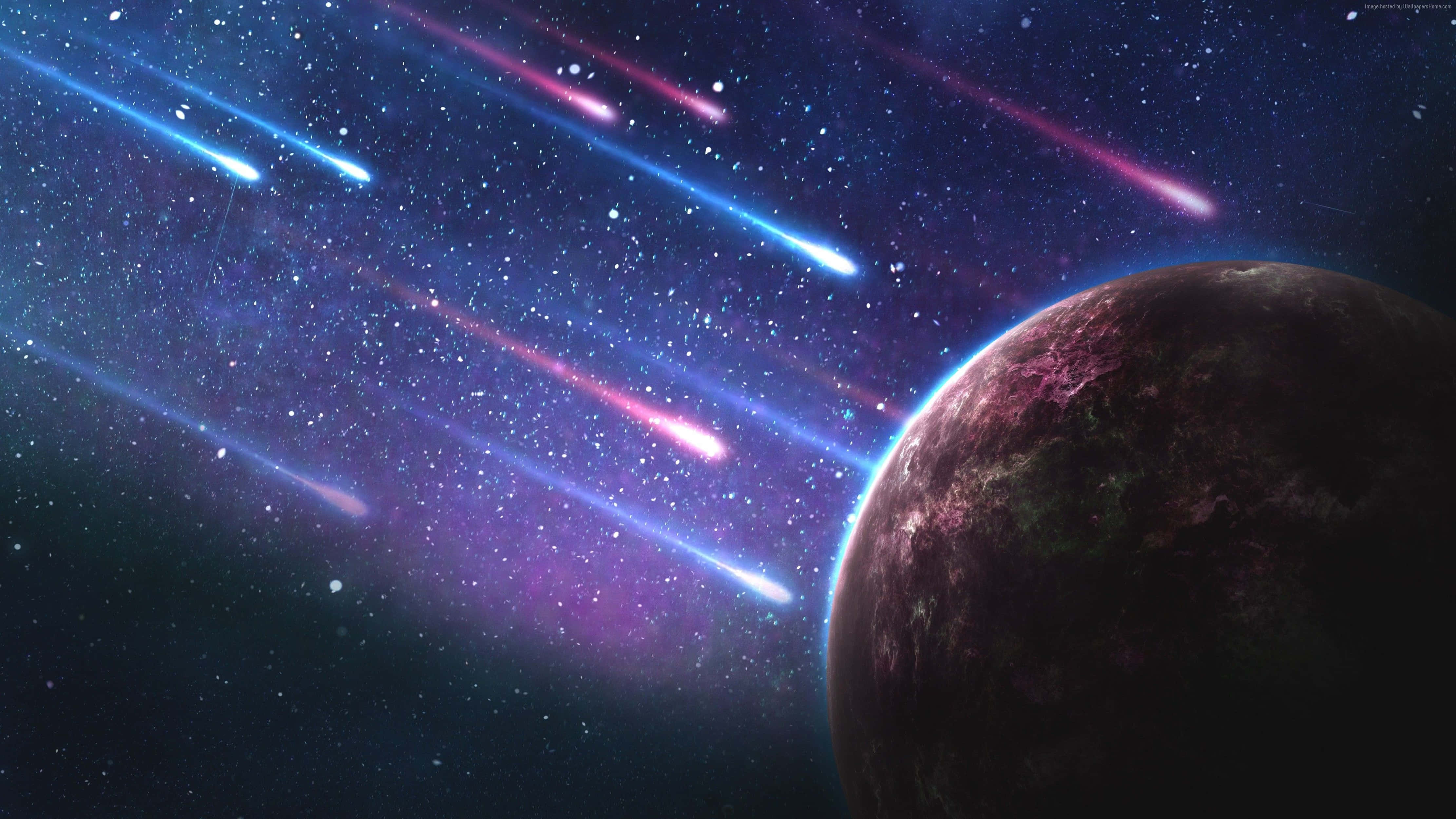 4K univers meteoritt i rommet Bakgrunner