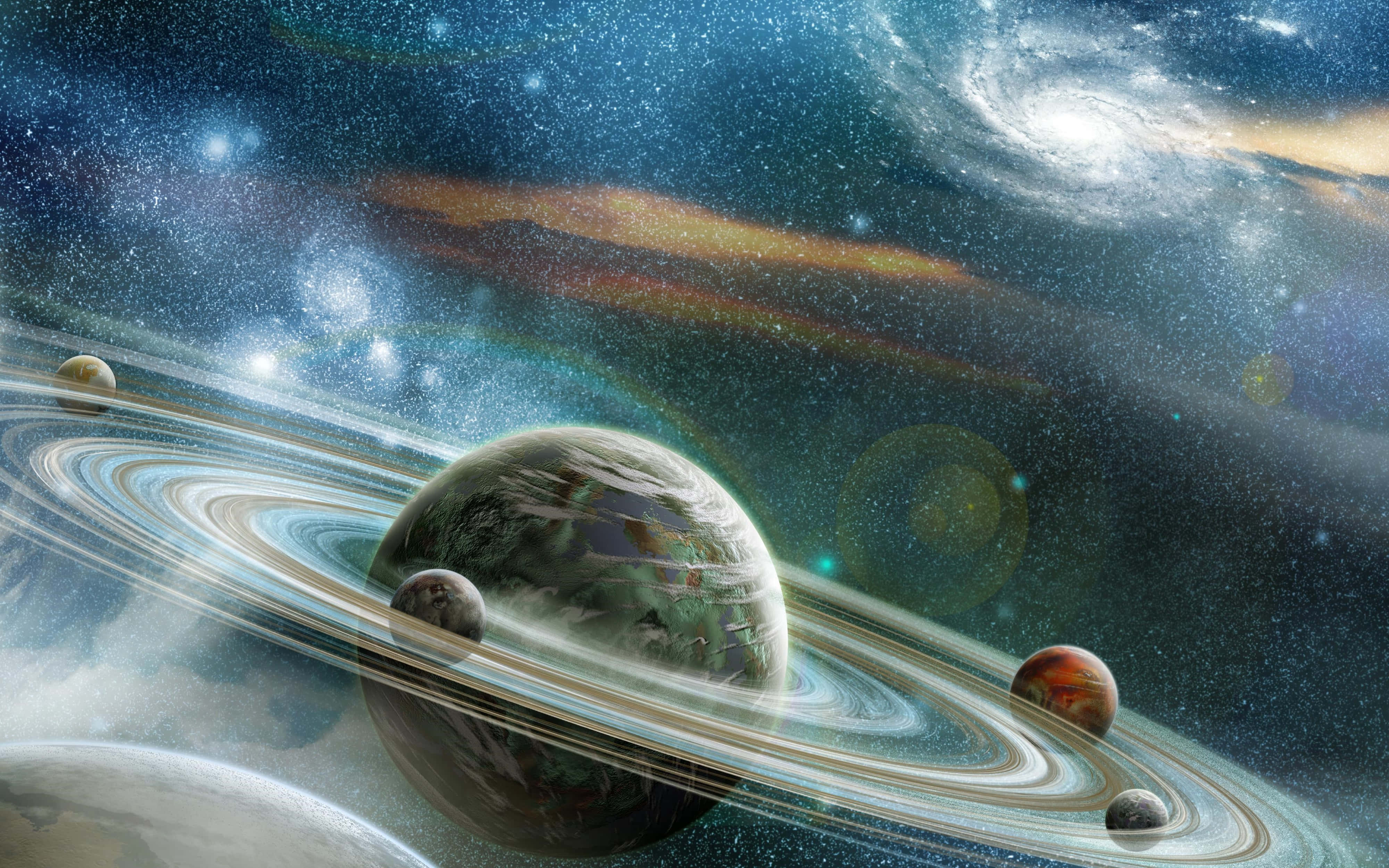 4K Universet Planet Saturn Bakgrunner