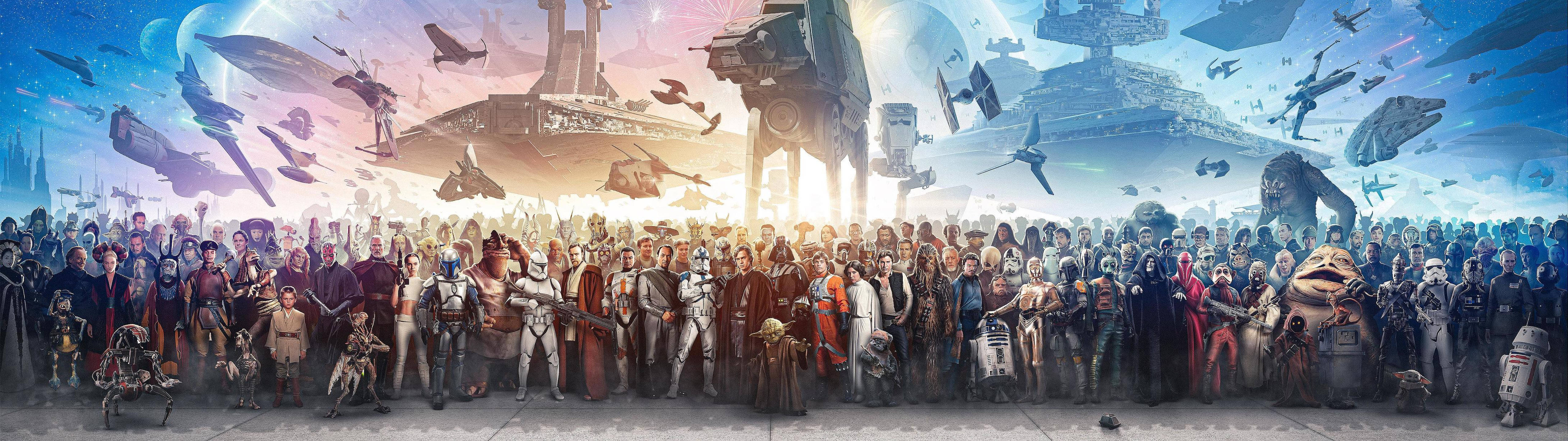 5120x1440 Spill Star Wars-karakterer