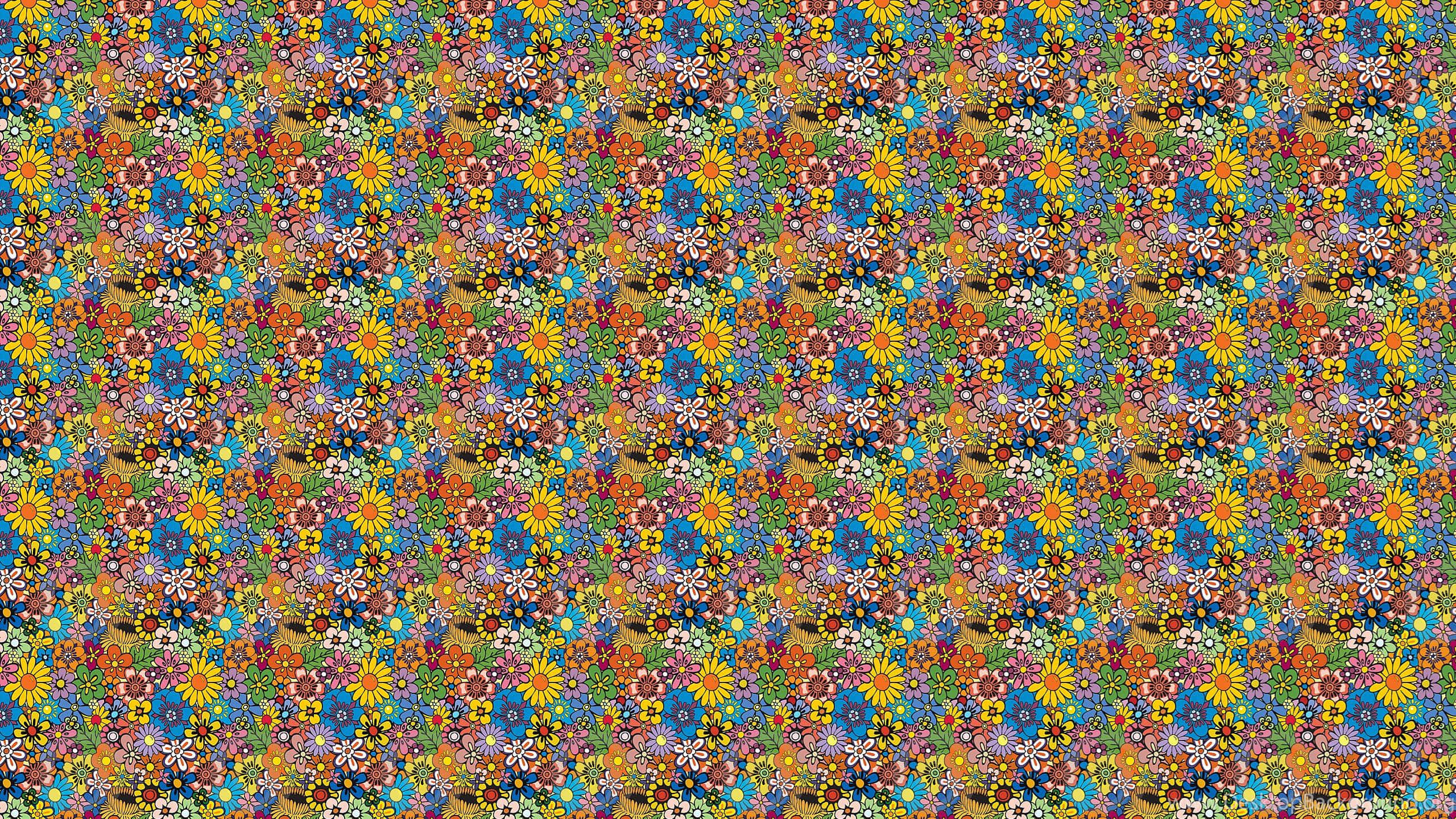 70-talls estetisk skrivebord Autostereogram Magisk Øye-bilde Bakgrunner