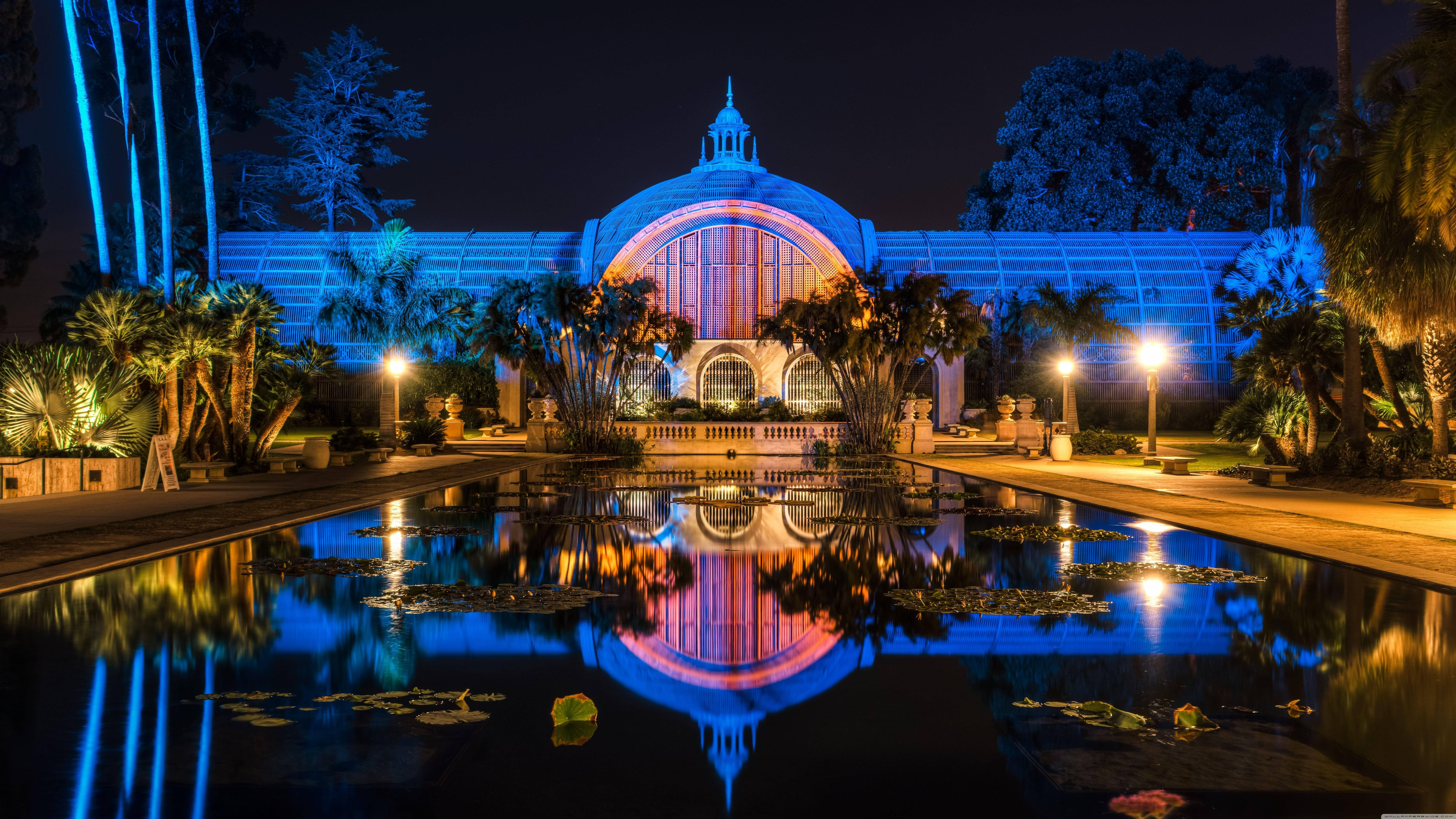 8K 7680x4320 Ultra HD-oppløsning skrivebord Balboa Park Bakgrunner