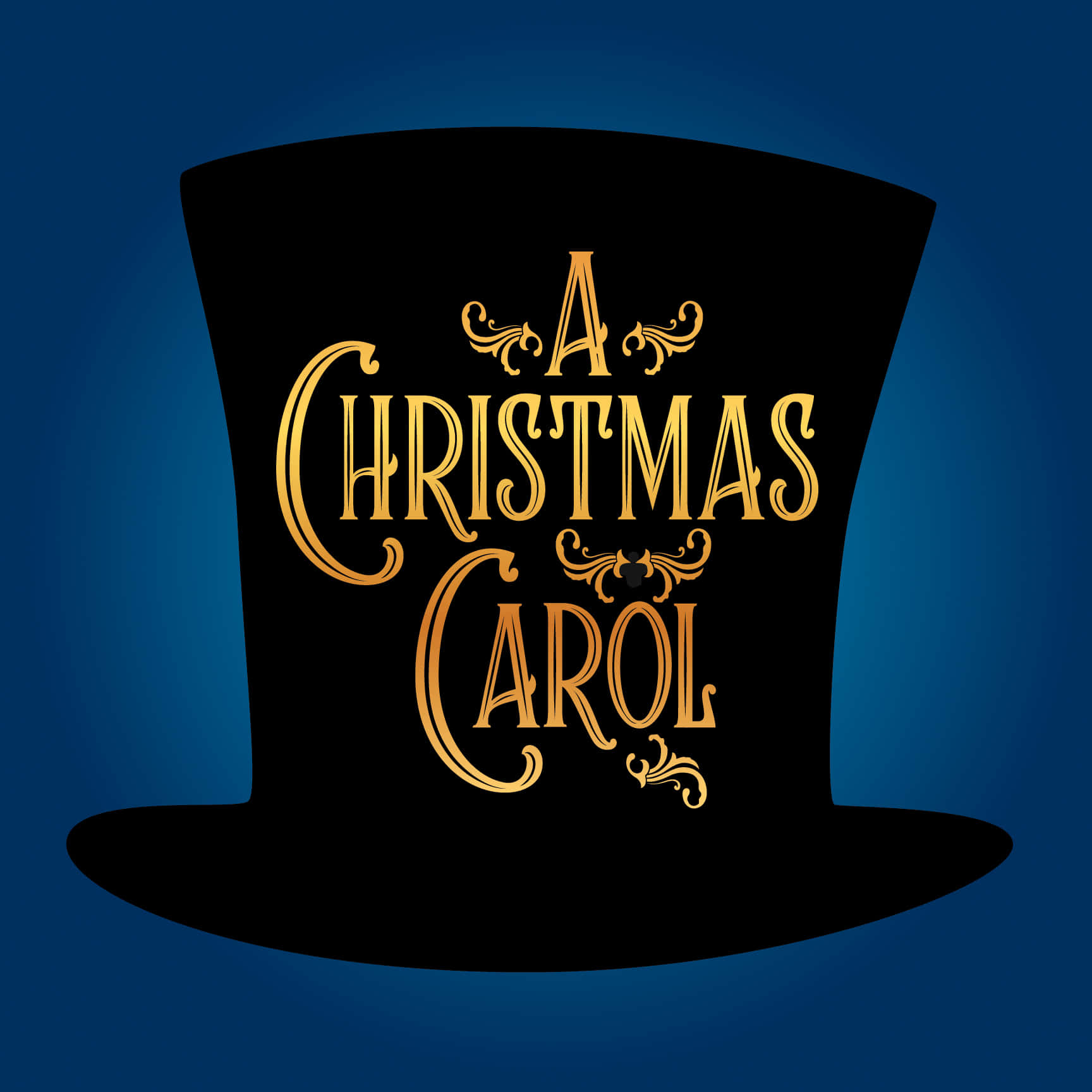 A Christmas Carol-logo med topplue Bakgrunner