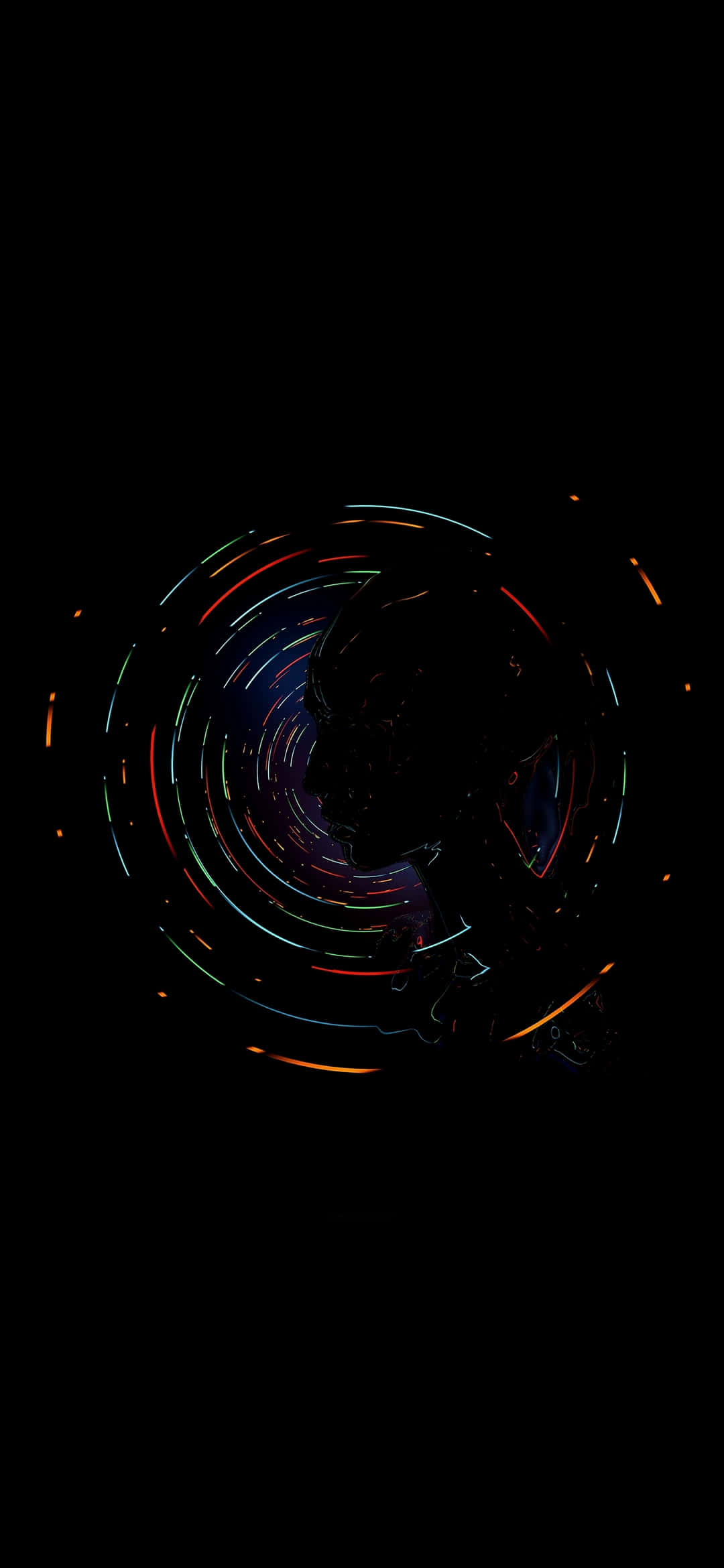 Abstrakt ansiktsilhuett Pixel 3XL AMOLED-bakgrunn Bakgrunner
