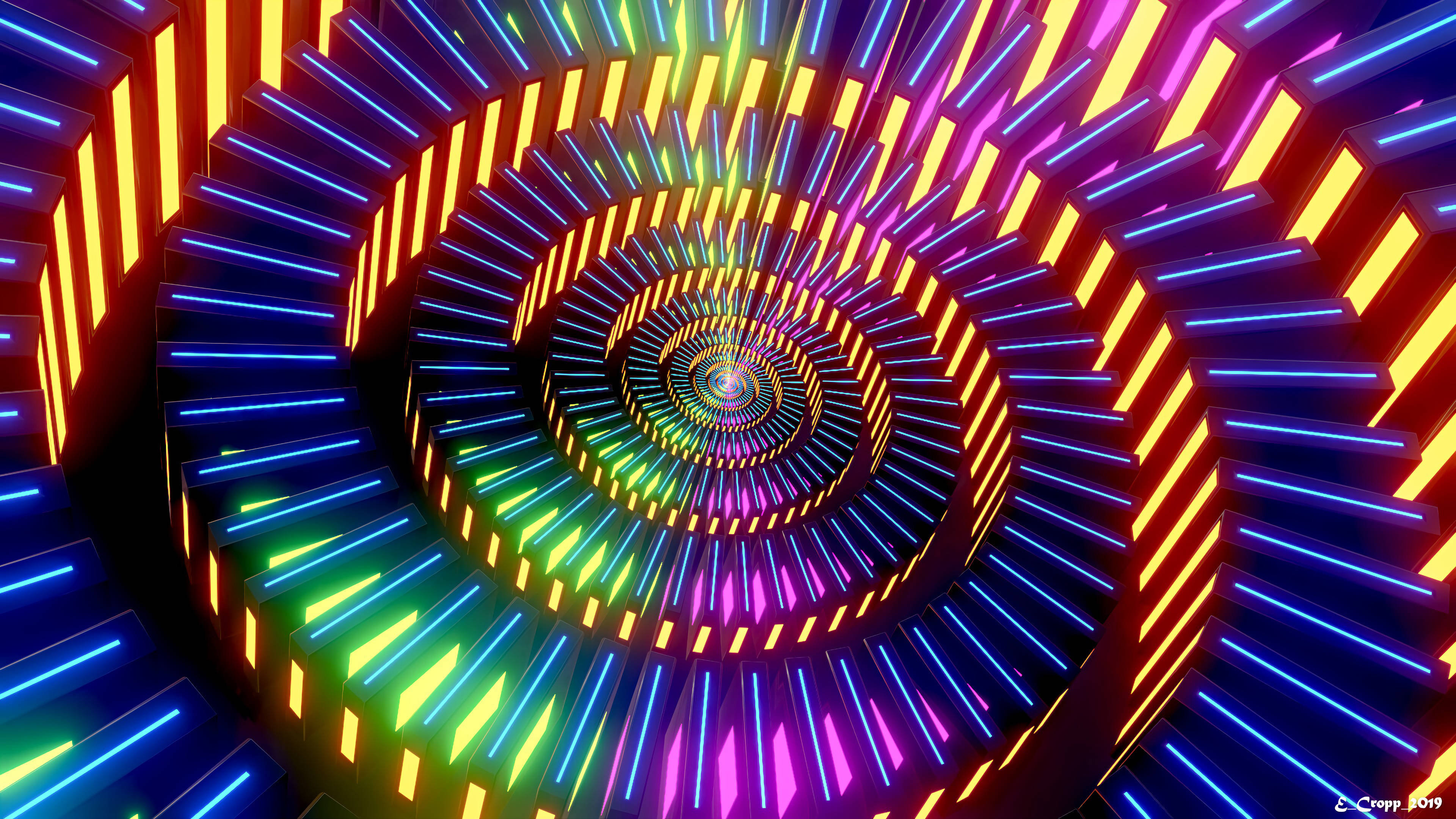 Abstrakt glødende spiral-kunst Bakgrunner