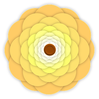 Abstrakt gul blomsterillustrasjon