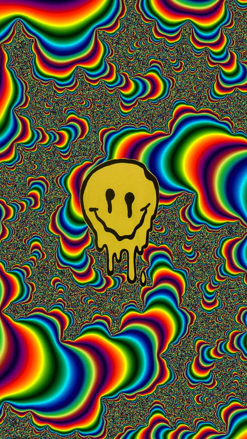 Abstrakt smeltende smiley trippy estetikk Bakgrunner