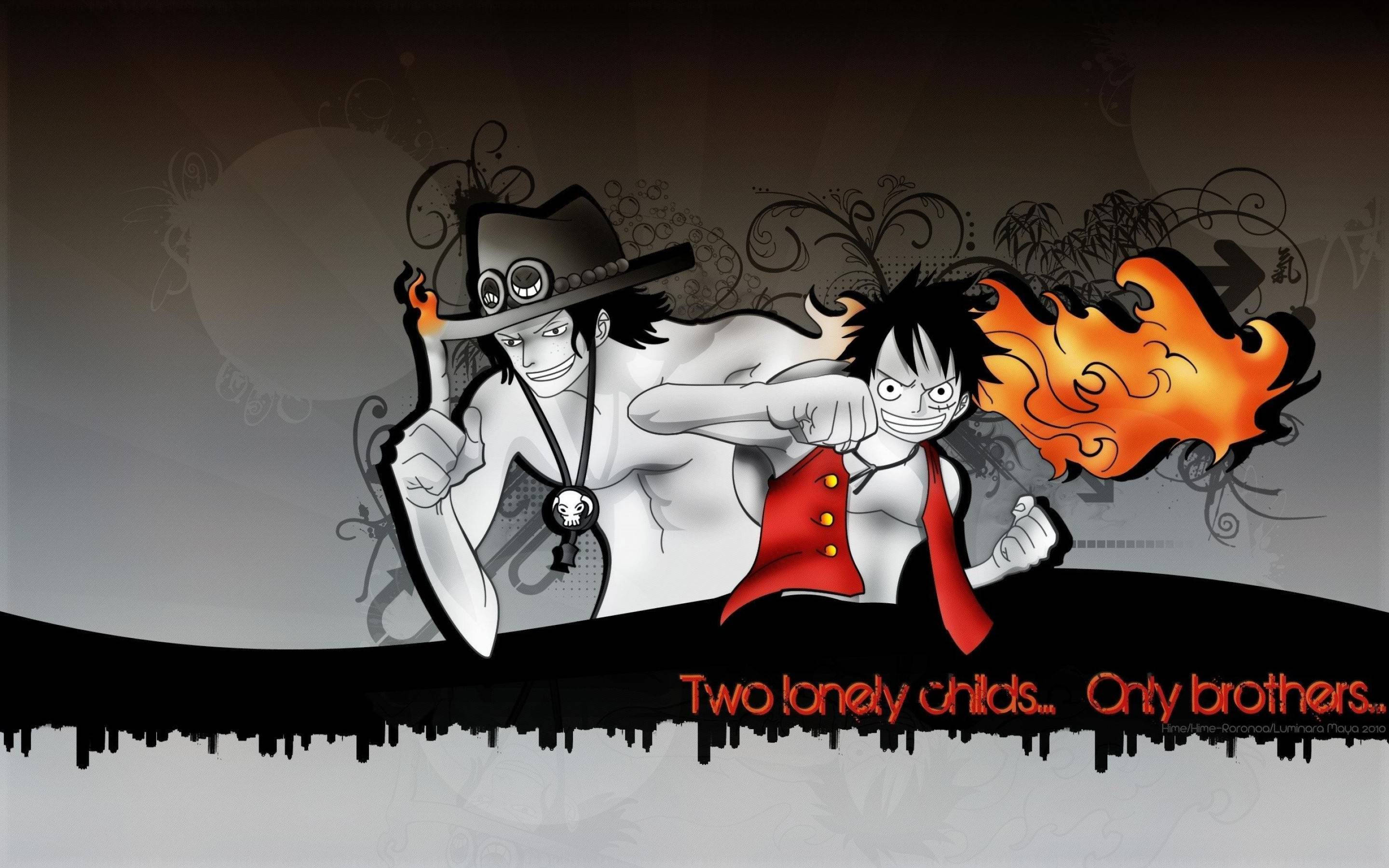 Ace og Luffy One Piece Brødre Bakgrunner