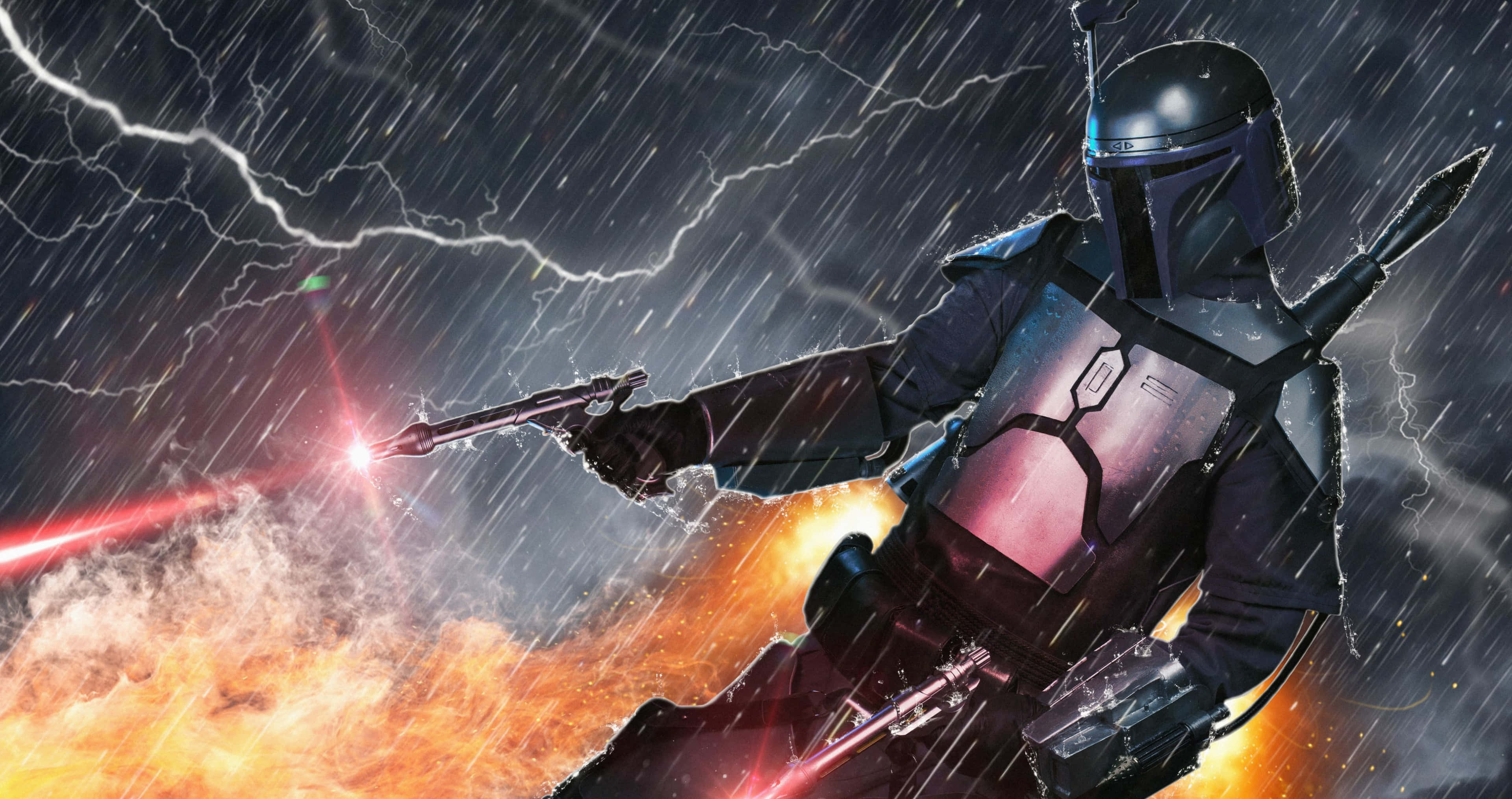 Action The Mandalorian Regnende Eksplosjon Bakgrunner